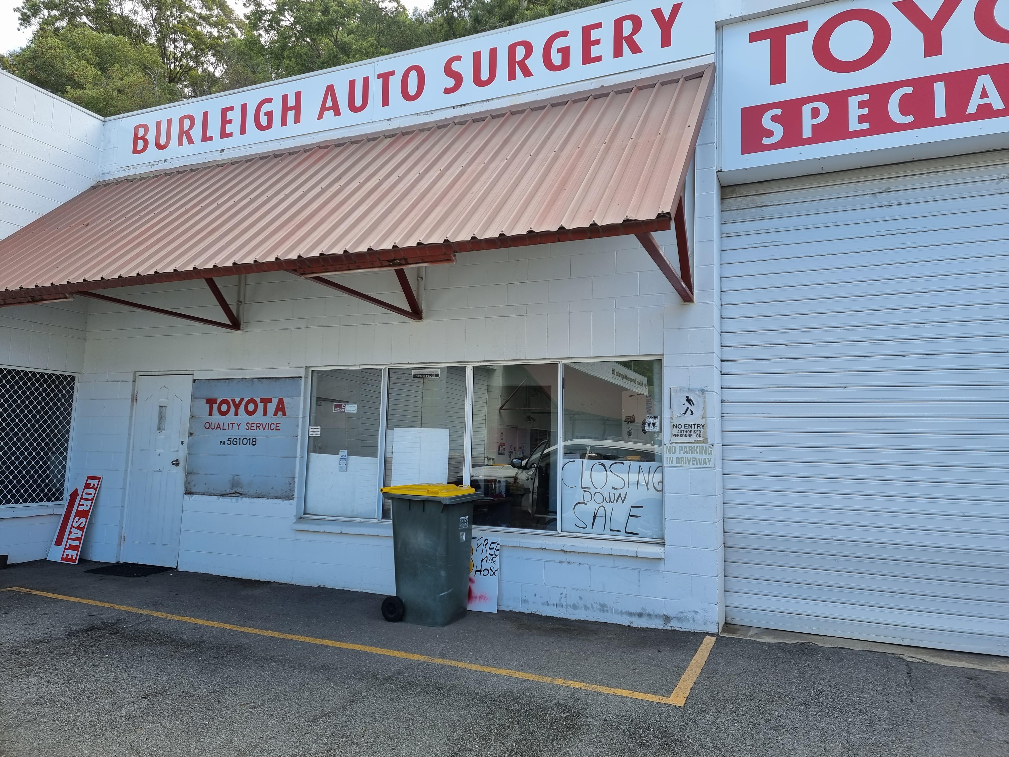 Burleigh Auto Surgery is closed down. So now where do we take old
