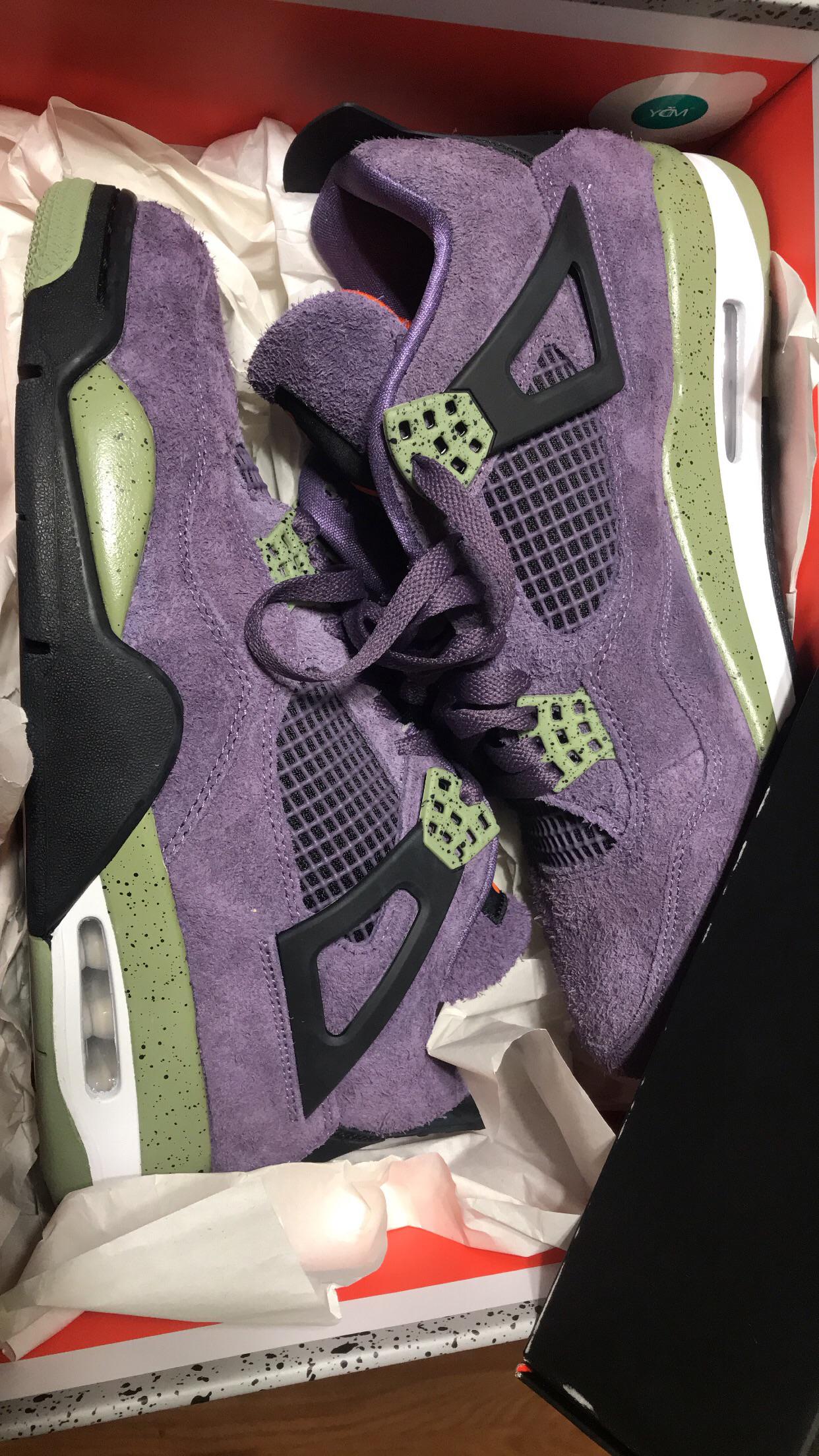 Canyon Purple or “Purple/Alligator” 4’s just got here lovely in person