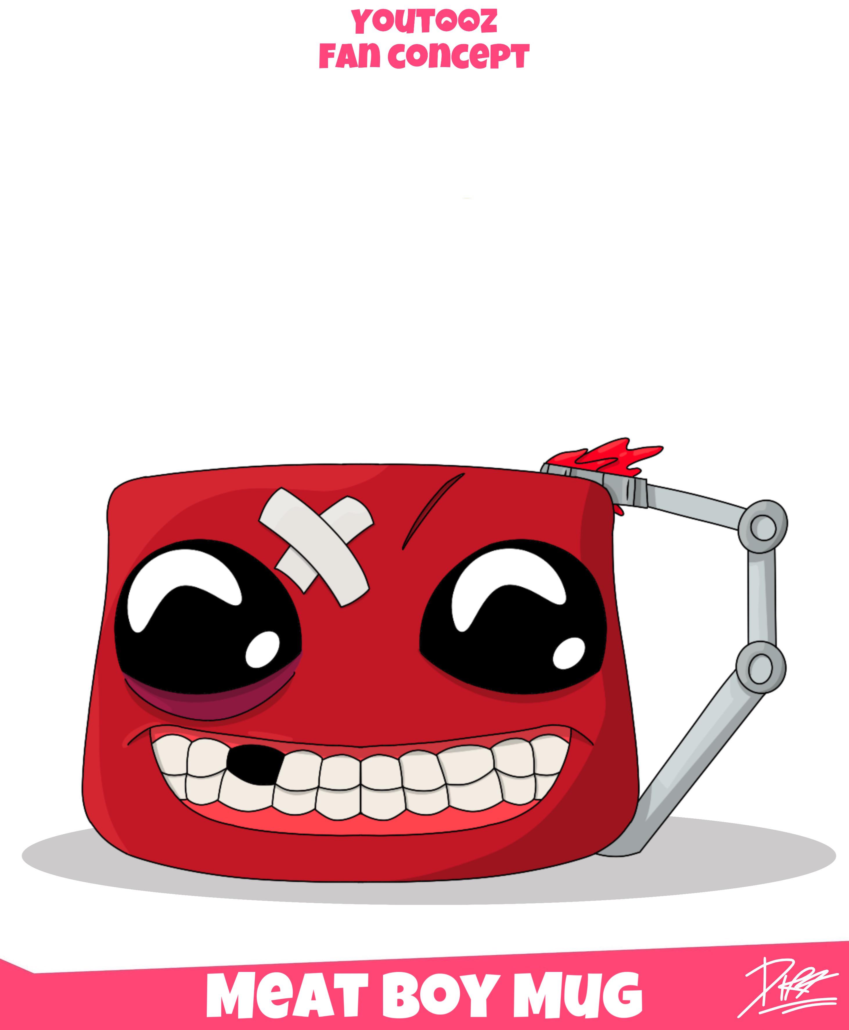 Perfect for all those meaty juices! Meat Boy Youtooz mug concept r