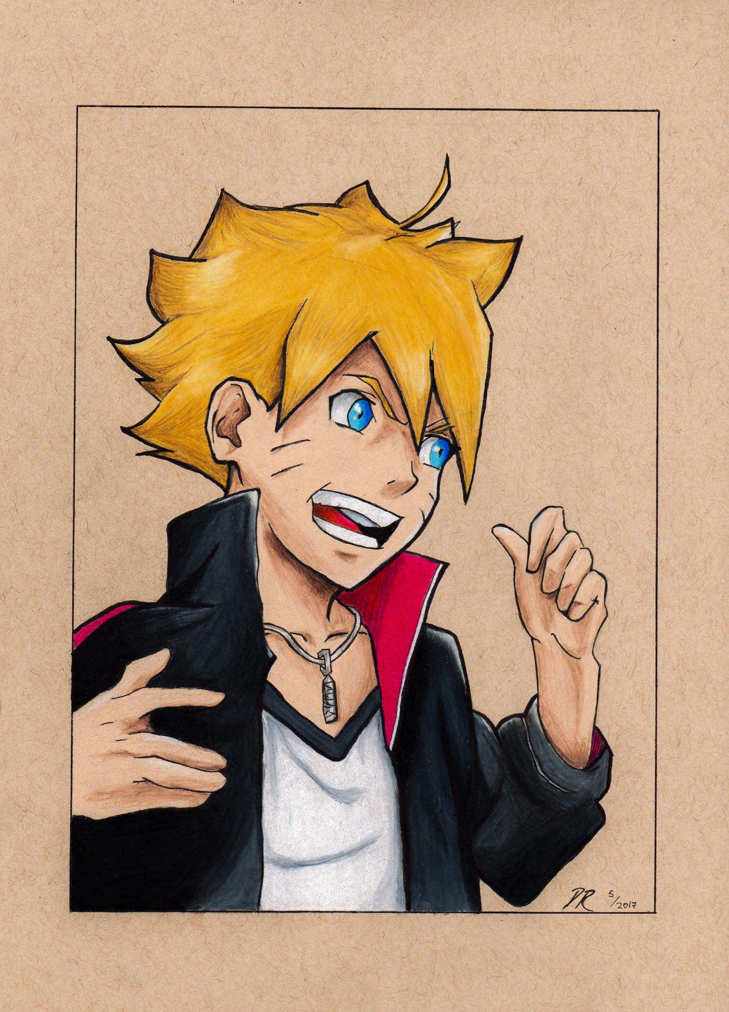 Boruto Uzumaki Prismacolor Drawing [OC] Naruto