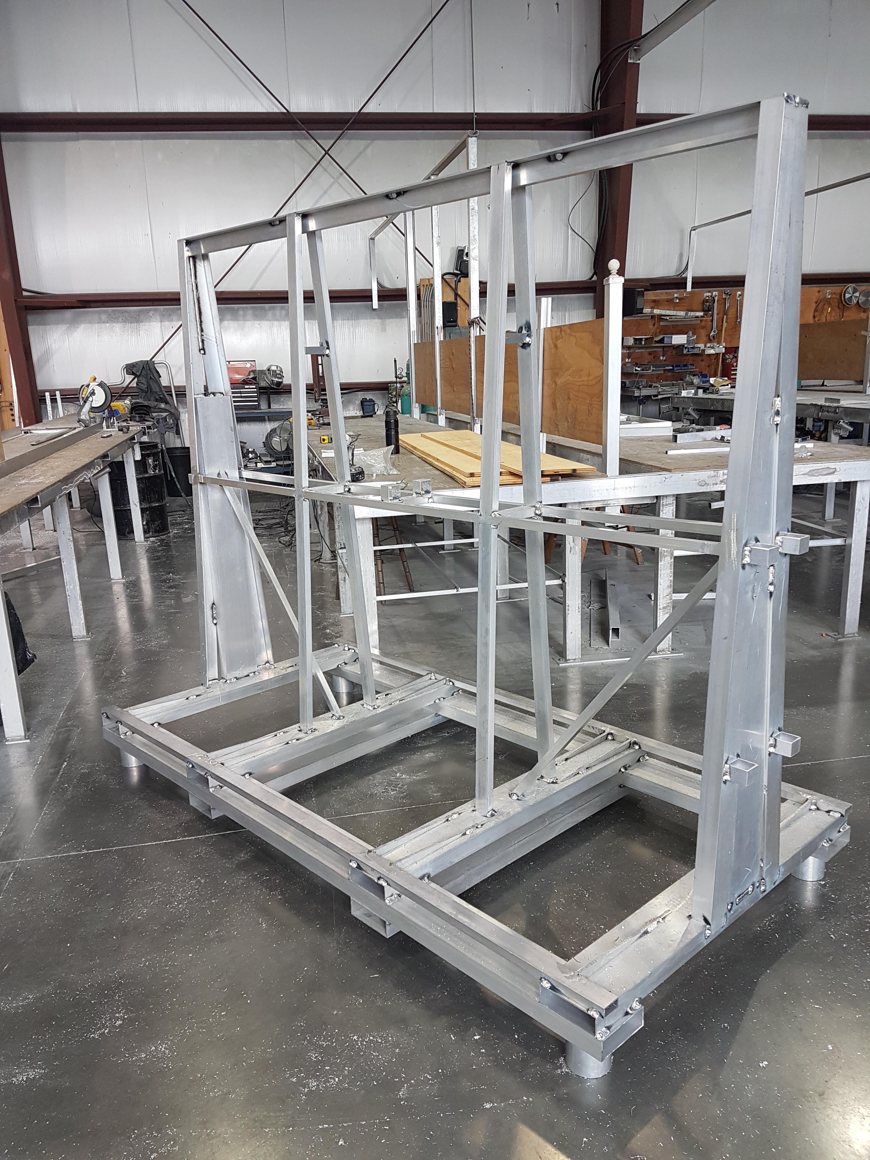 Got to make a glass rack for the shop while it was slow. r/Welding