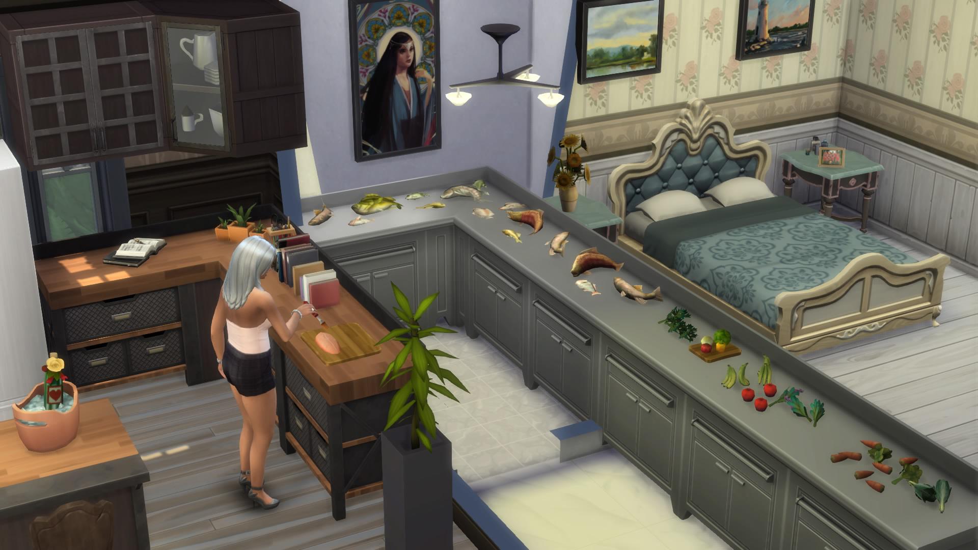 So I built a walkin cooler & freezer for my chef sim r/Sims4