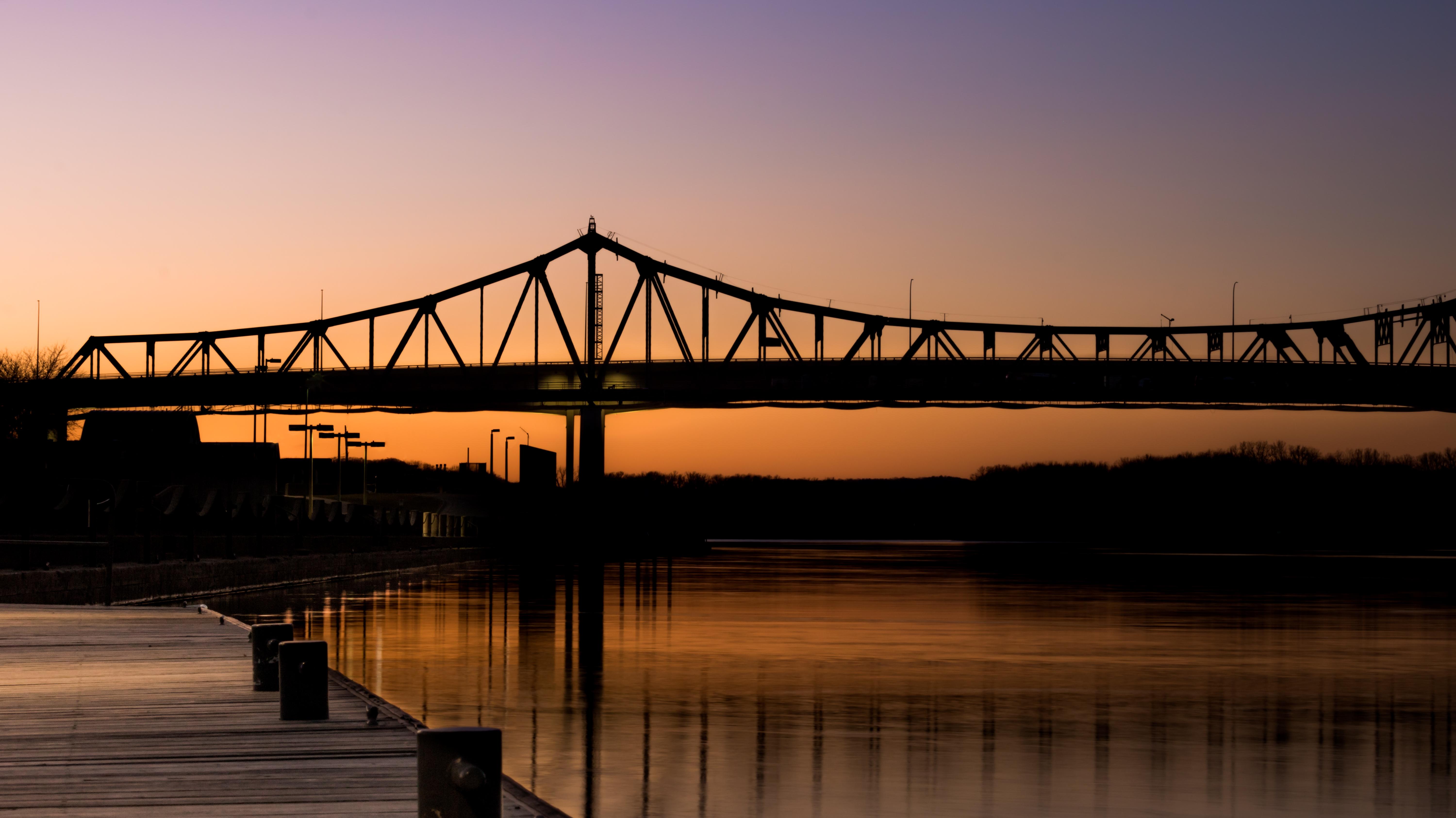 Main Channel Bridge, Mississippi River Winona, MN [6000x3375] [OC