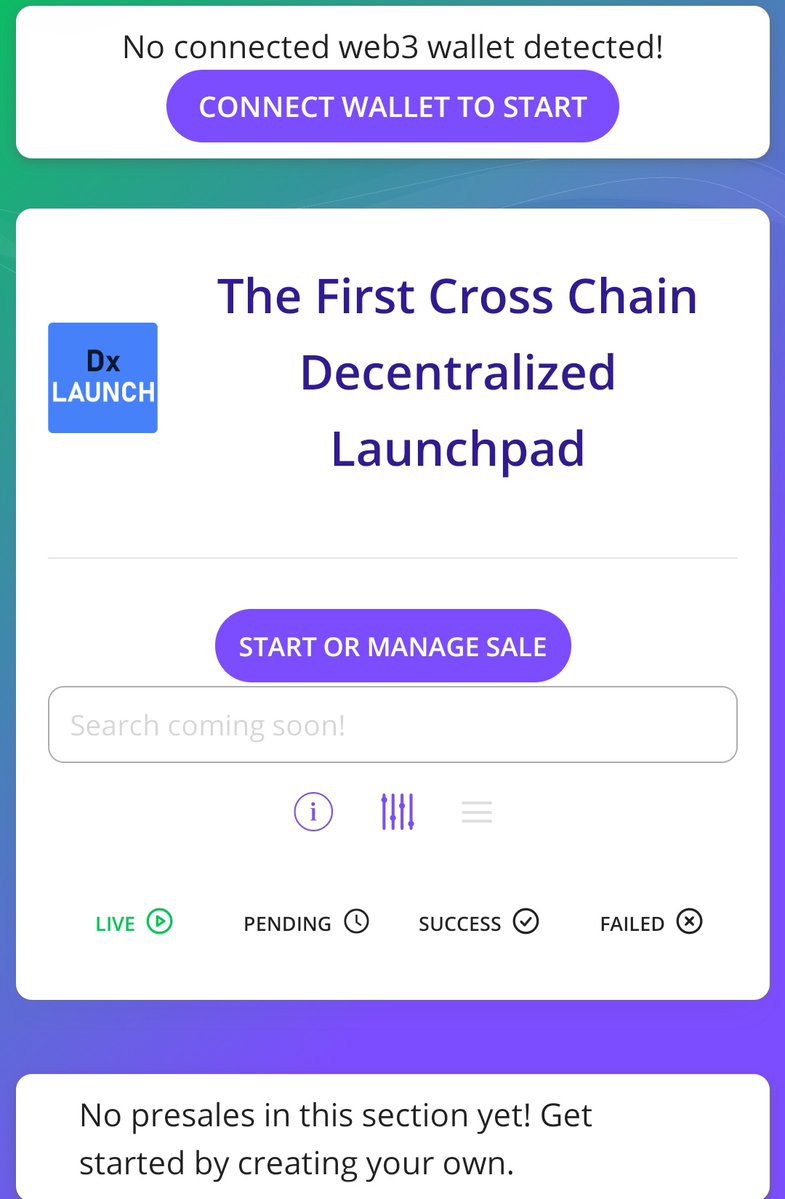 📢 The First Cross Chain Decentralized Launchpad Is Live now on DxLunch