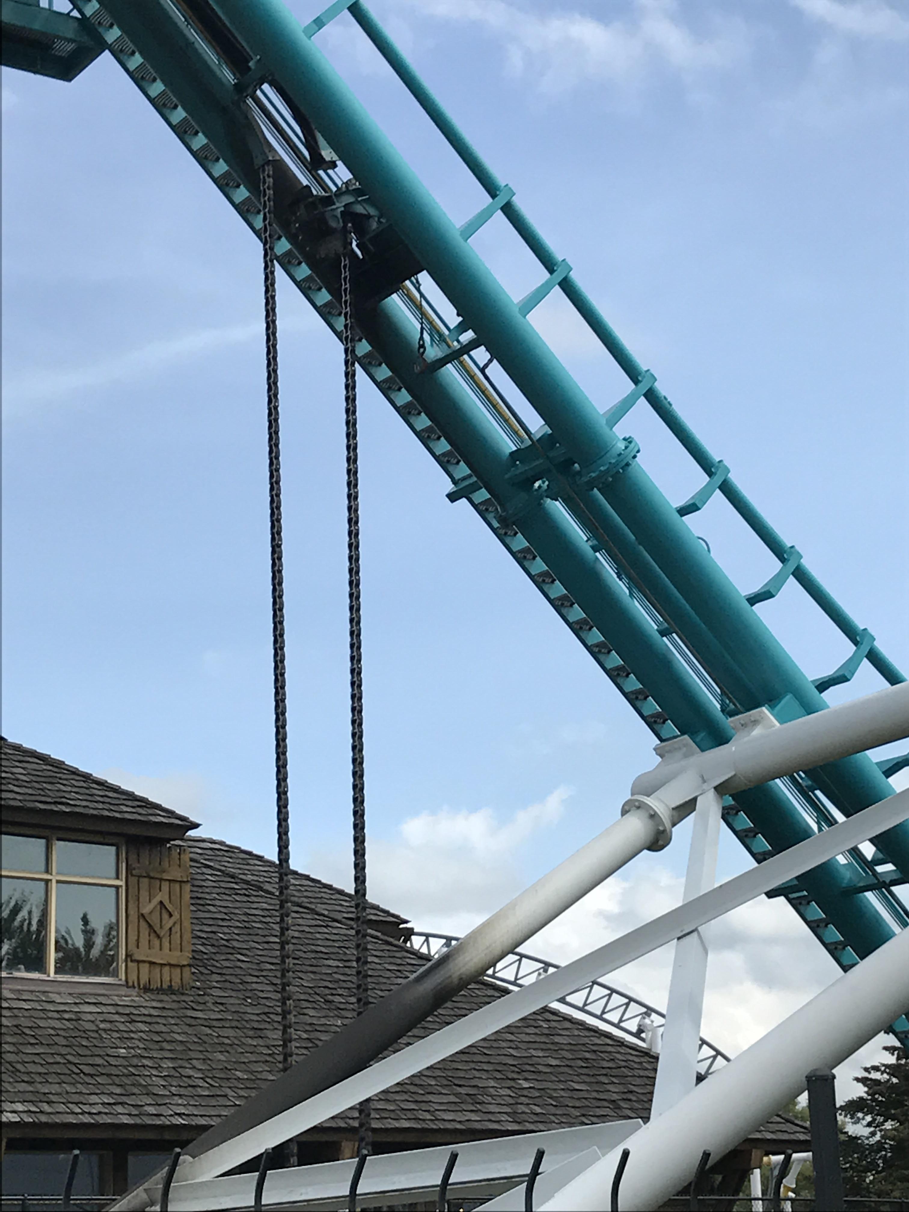 The lift chain at my homepark's boomerang snapped today r/rollercoasters