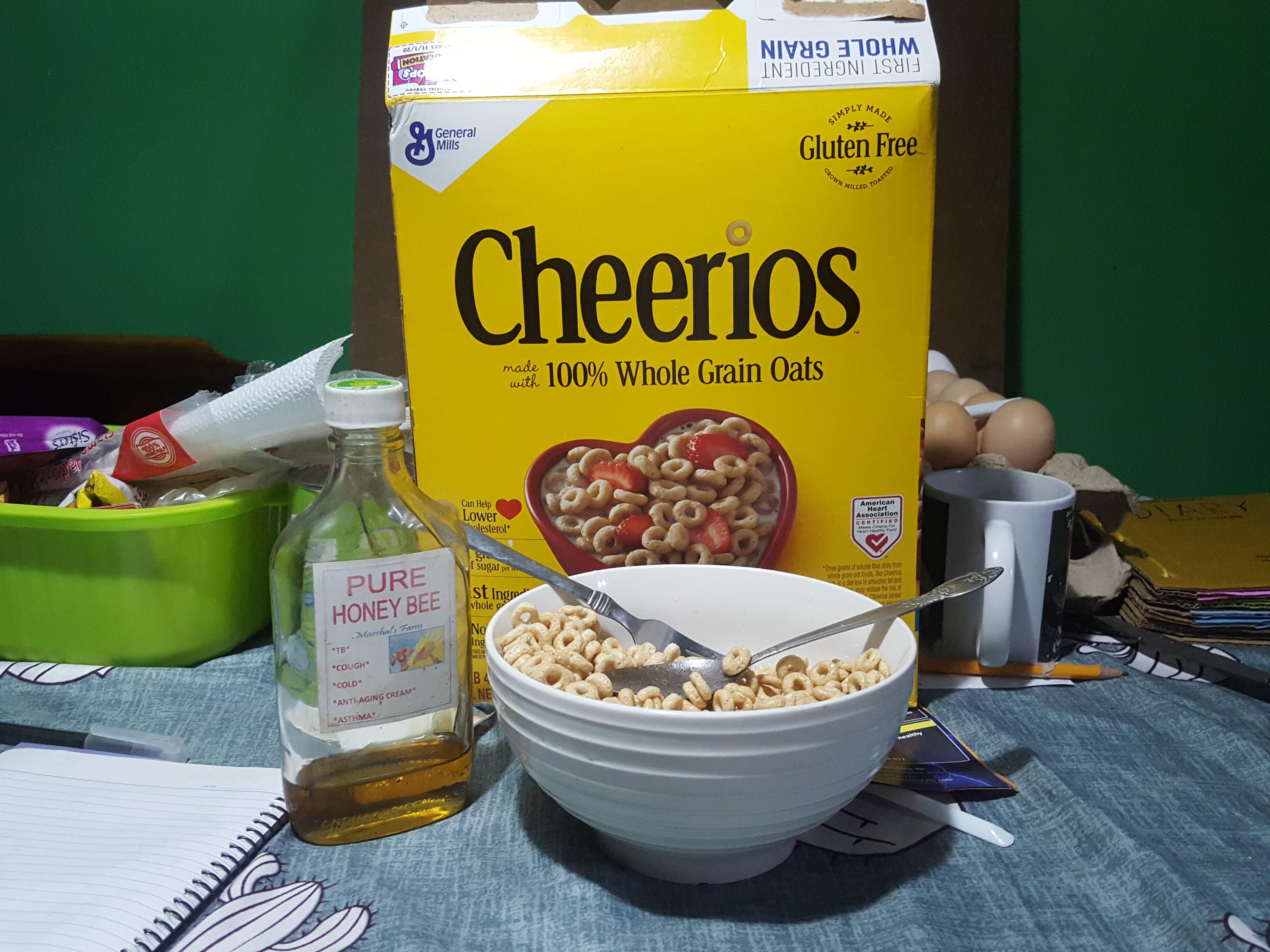 If you have a plain Cheerios box but you wanted Honey Nut instead, just