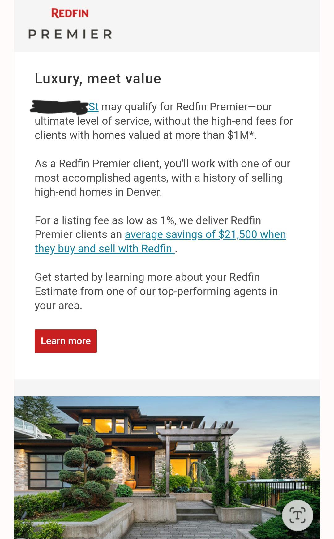 Redfin now offering 1 listing fees again if your home is worth over 1