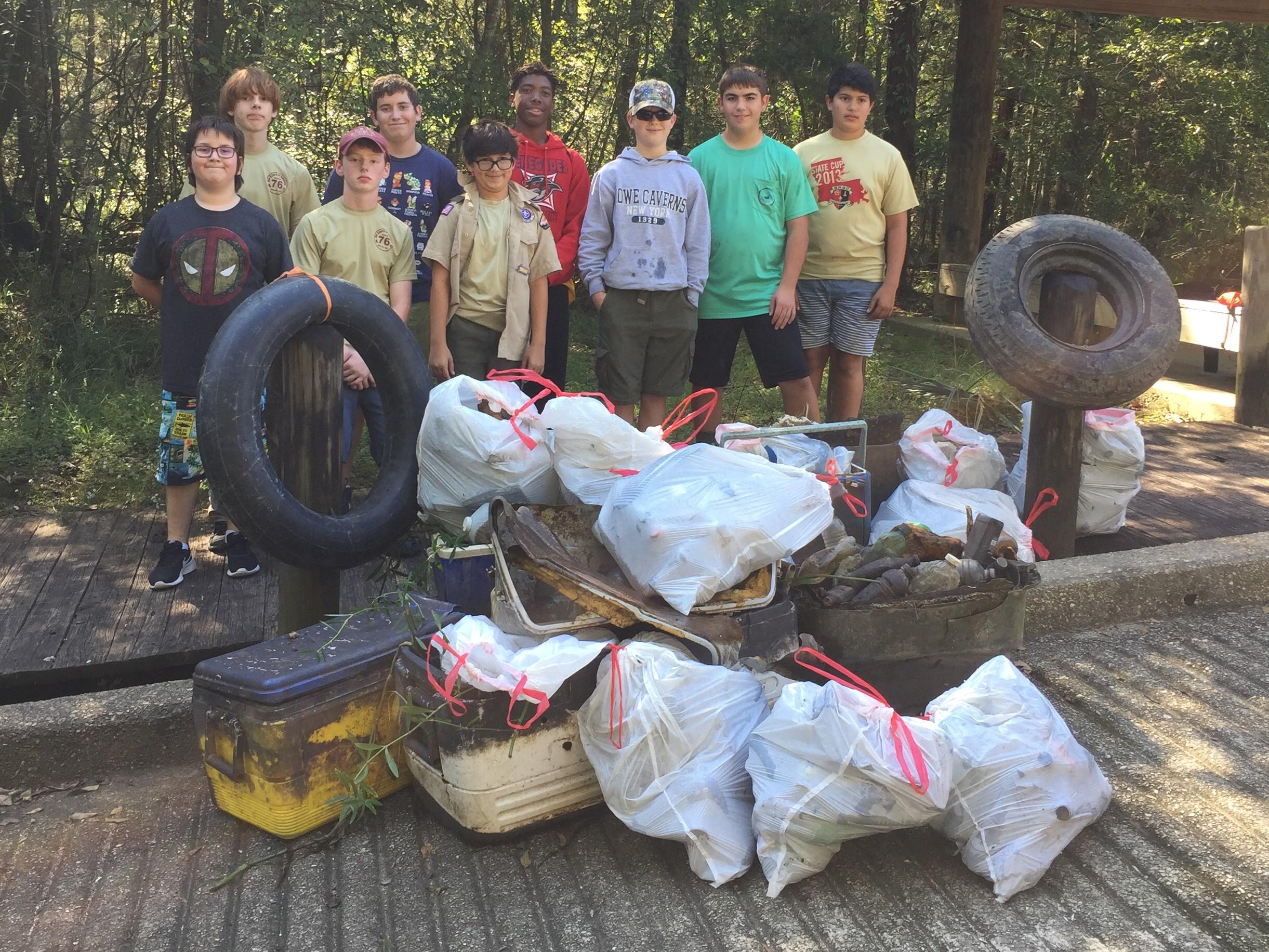 Picking up trash on the Tickfaw River trashtag r/pics