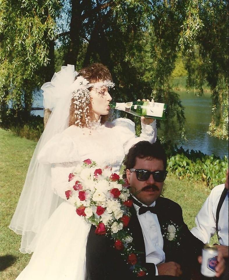 my mum and dad on their wedding day, 1990 OldSchoolCool