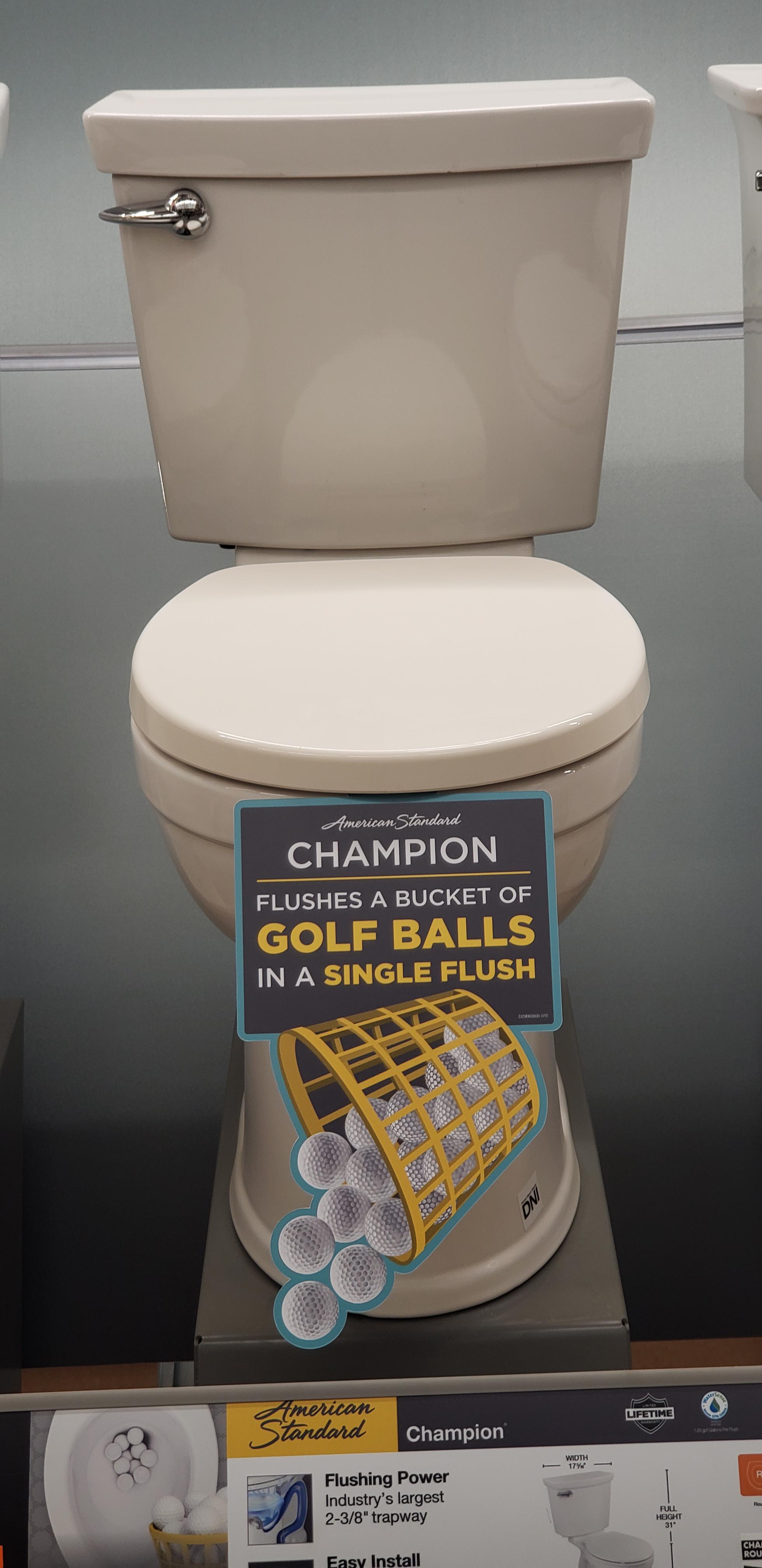 Finally A Toilet That Can Handle My Bucket Of Golf Balls, 45 OFF