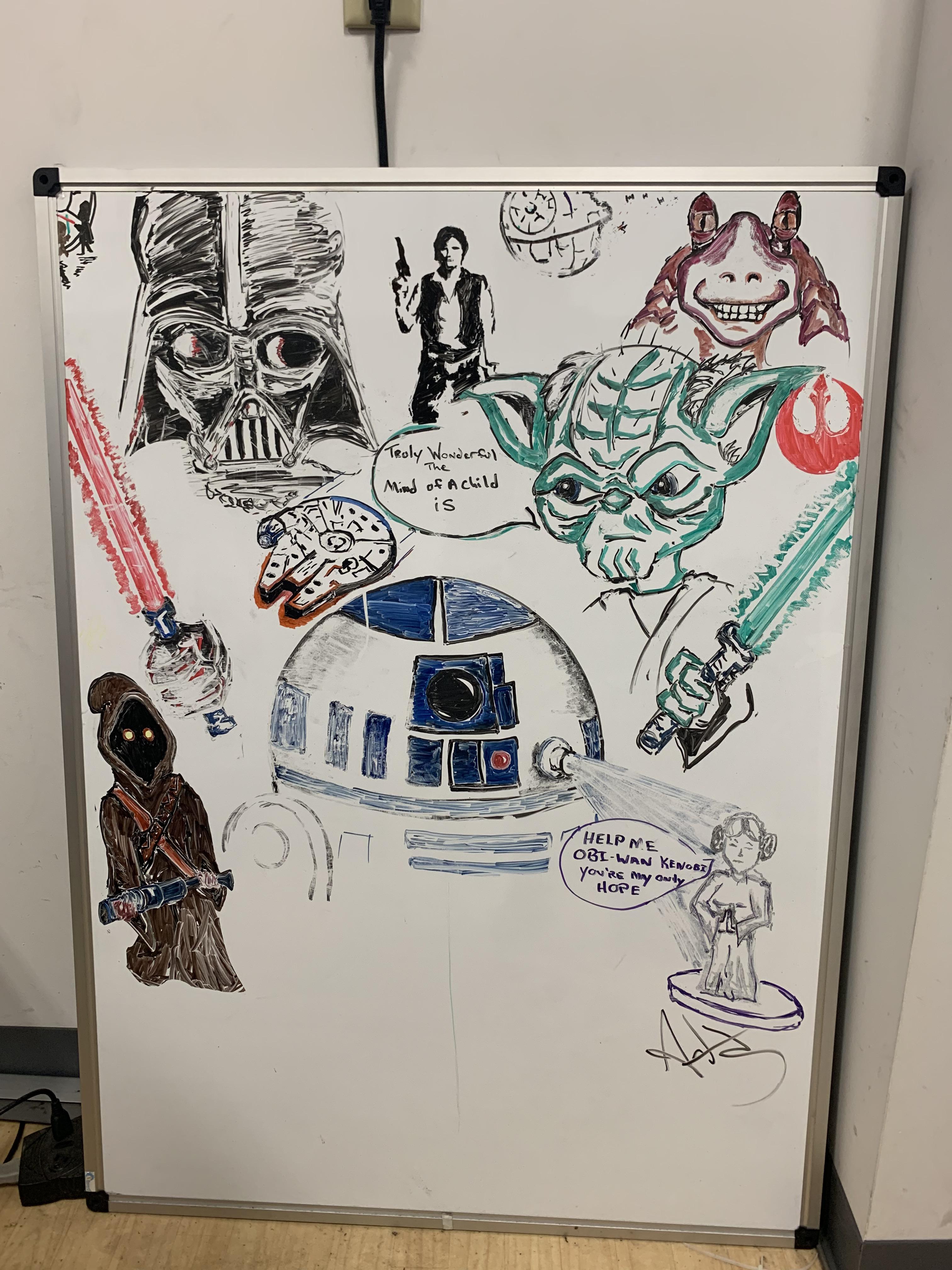 Dope drawing on dry erase board r/StarWars