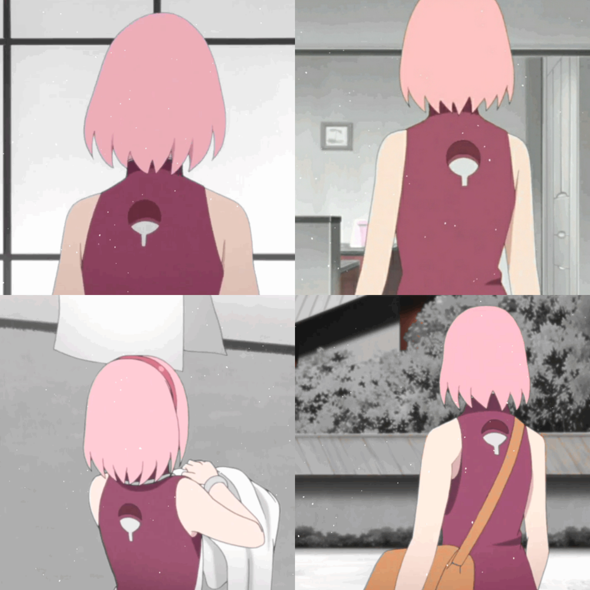 I know it triggers people, so heres Sakura Uchiha wearing her clan symbol r/Naruto