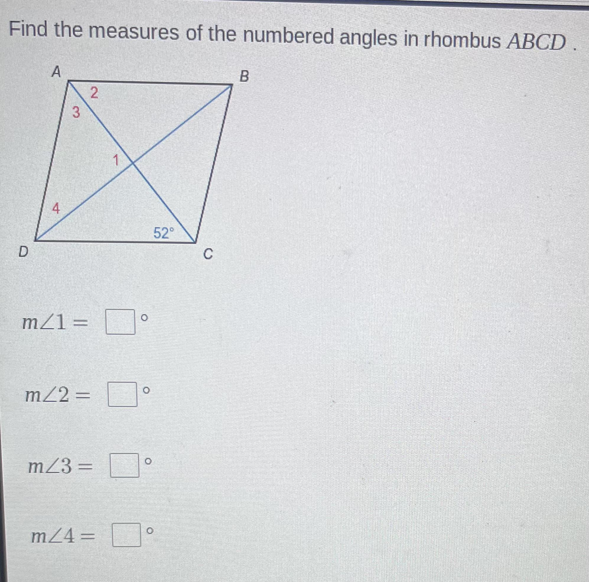 Rhombus Angles