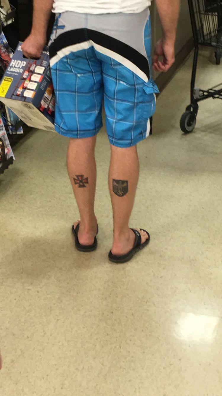 Some classy tattoos I saw in Walmart today r/trashy