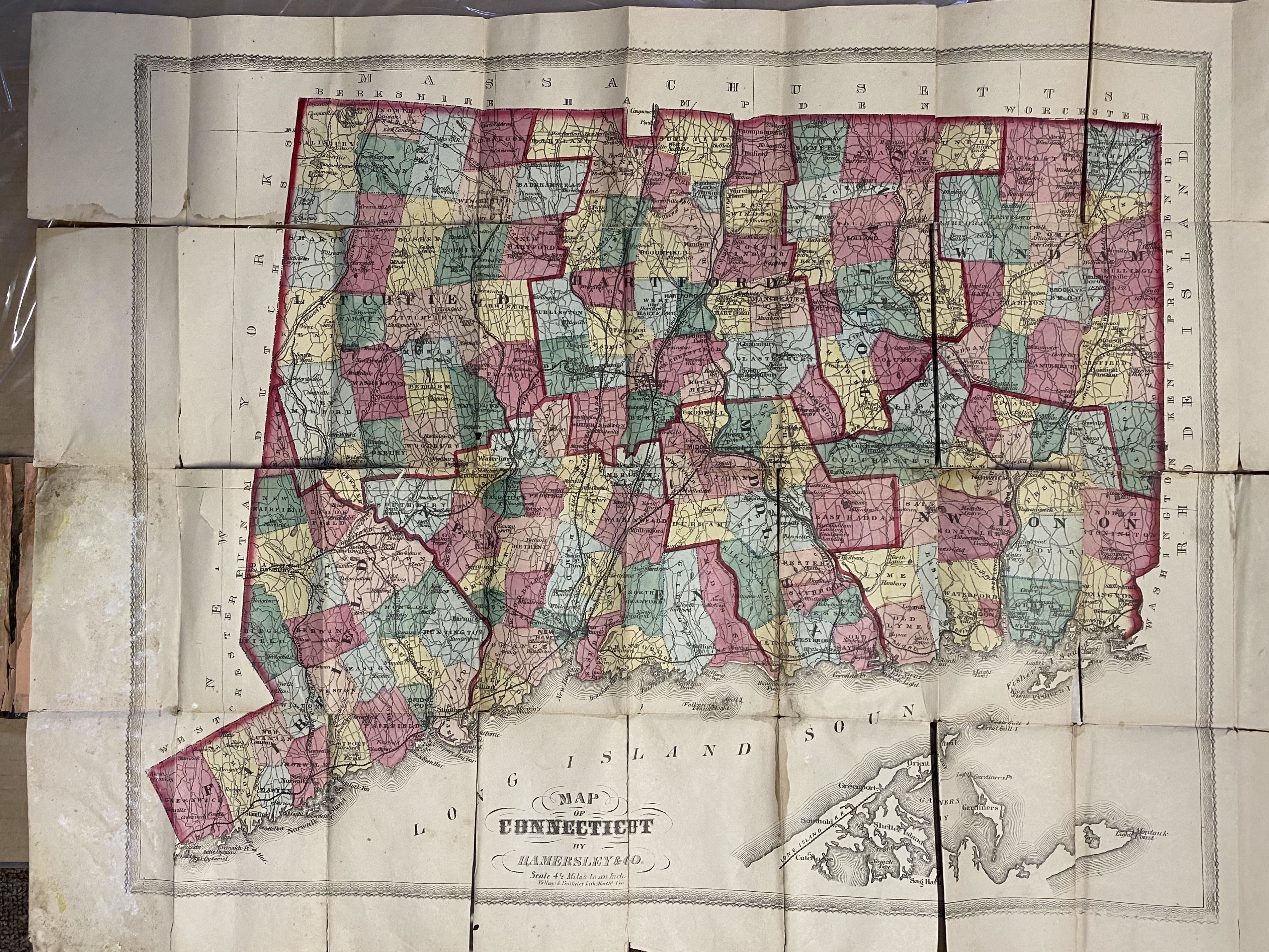 Not sure exactly how old this folding map is but I do see Shelton is