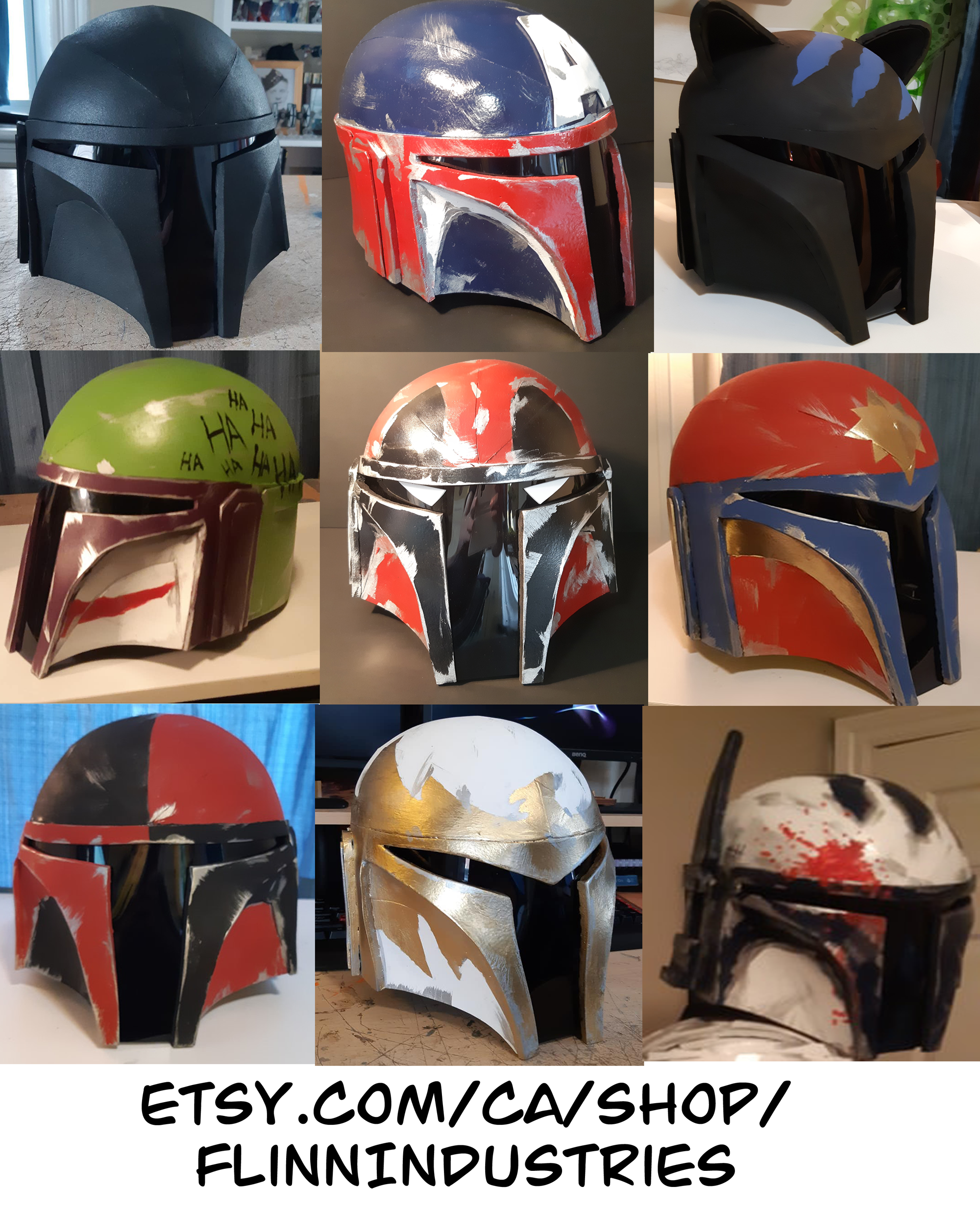 (CFH) "Ready to Paint" & MashUp EVA Foam Mandalorian Helmets r