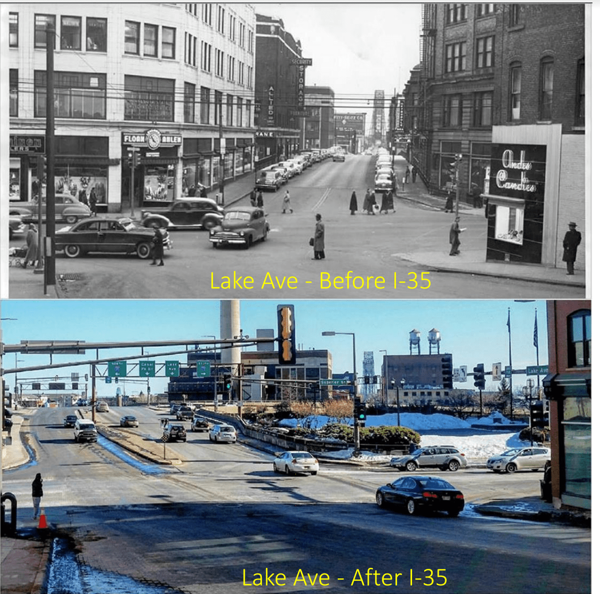 Lake Avenue pre and postI35 r/duluth