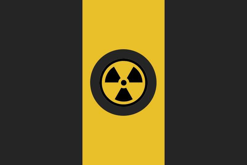 Chernobyl Flag (Gold, Radioactive) r/vexillology