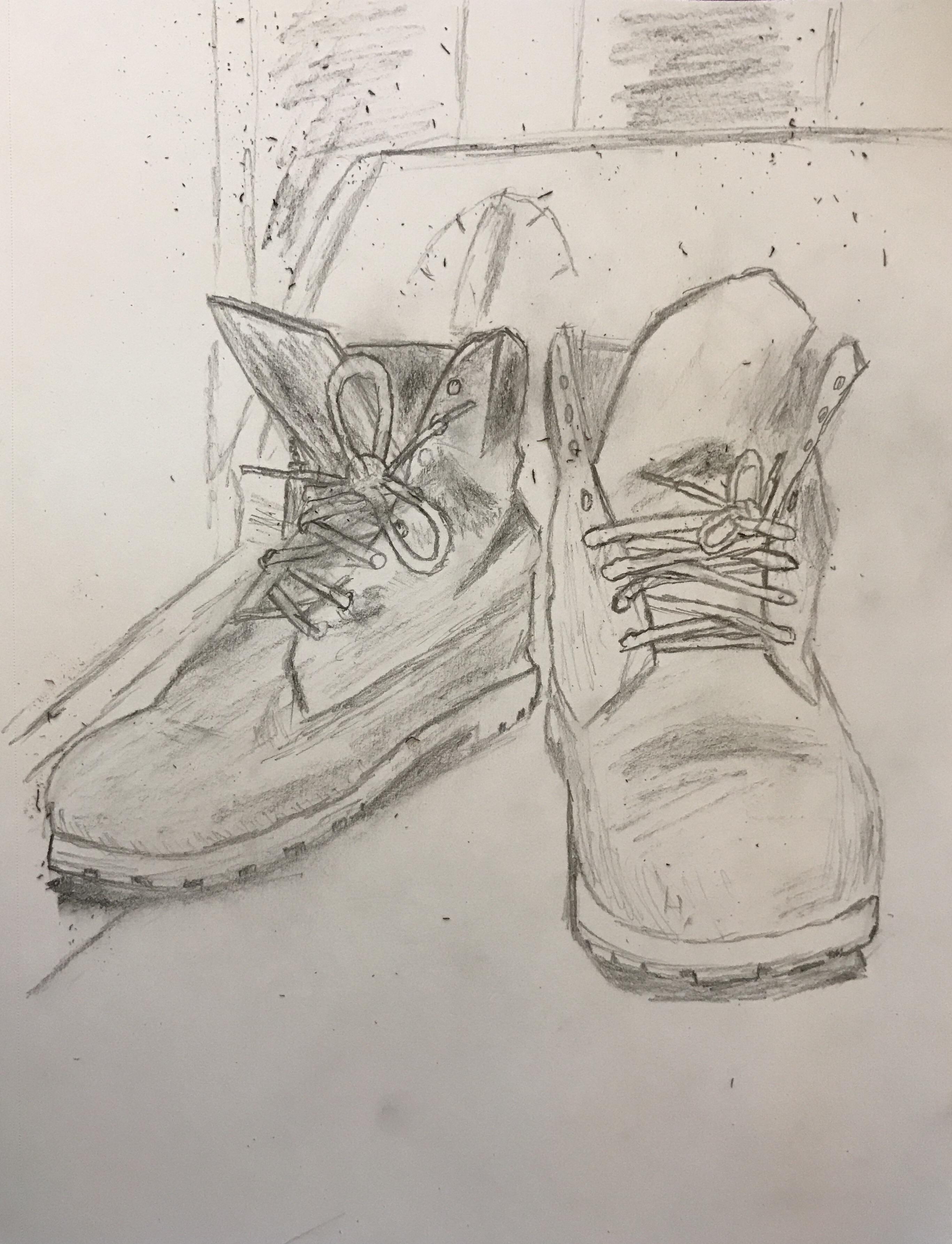 My attempt to draw timberlands r/drawing