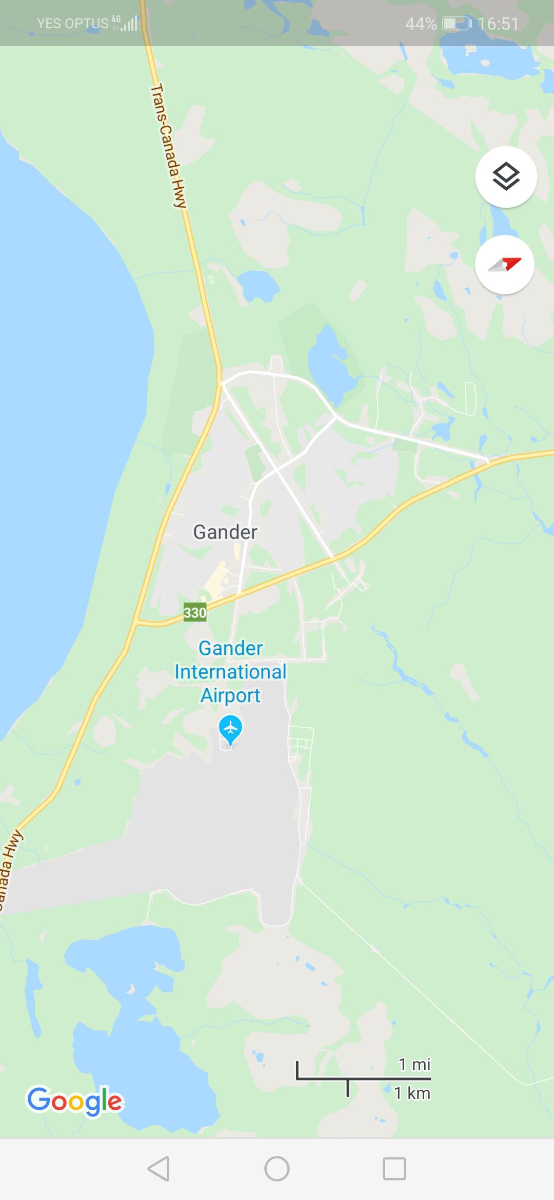 The roads in Gander, Newfoundland, are shaped like a goose head. r/mildlyinteresting