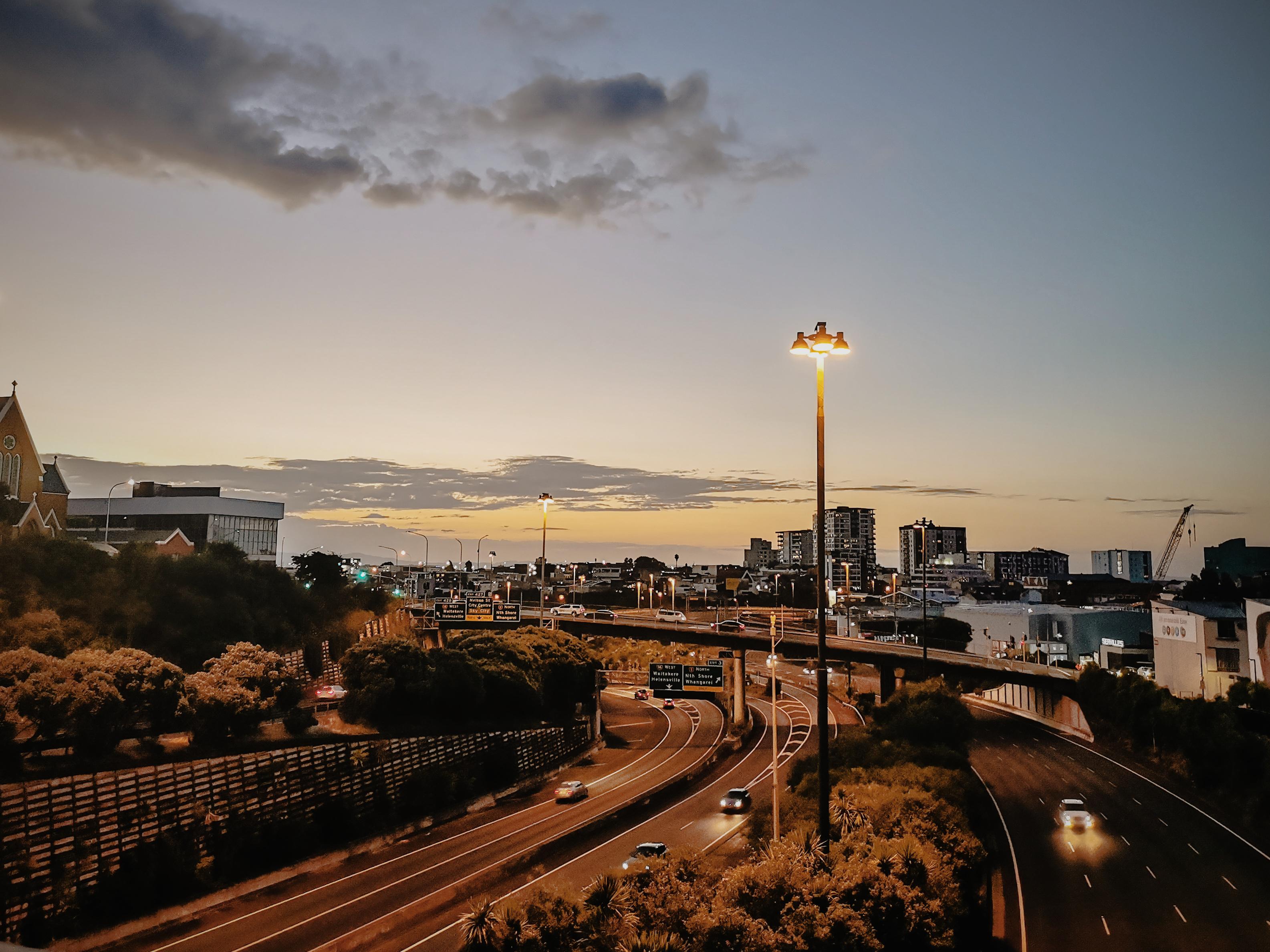 Auckland CBD at dusk. r/auckland