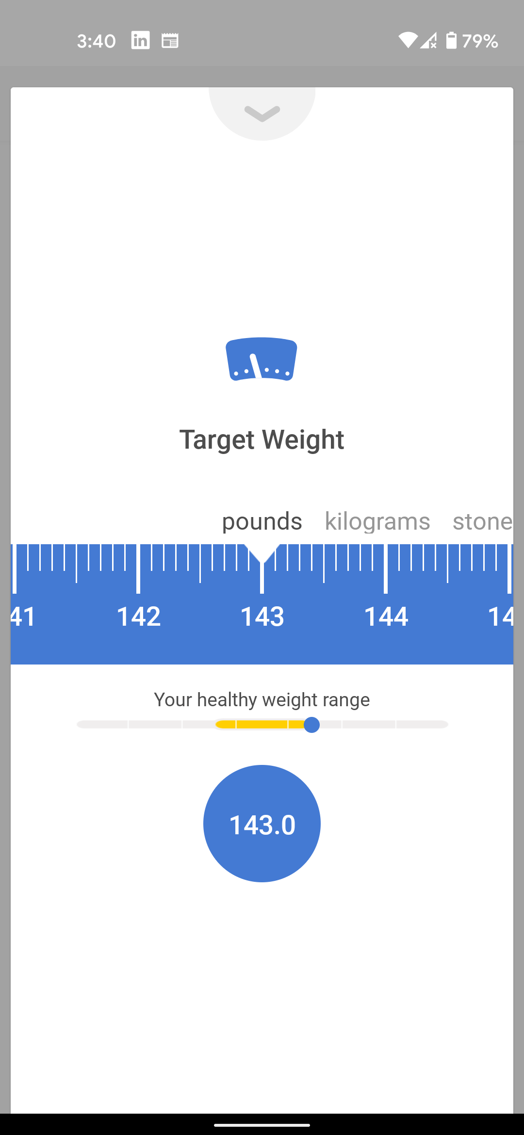 Mini rant set my target at 153lbs. Noom says my healthy weight range