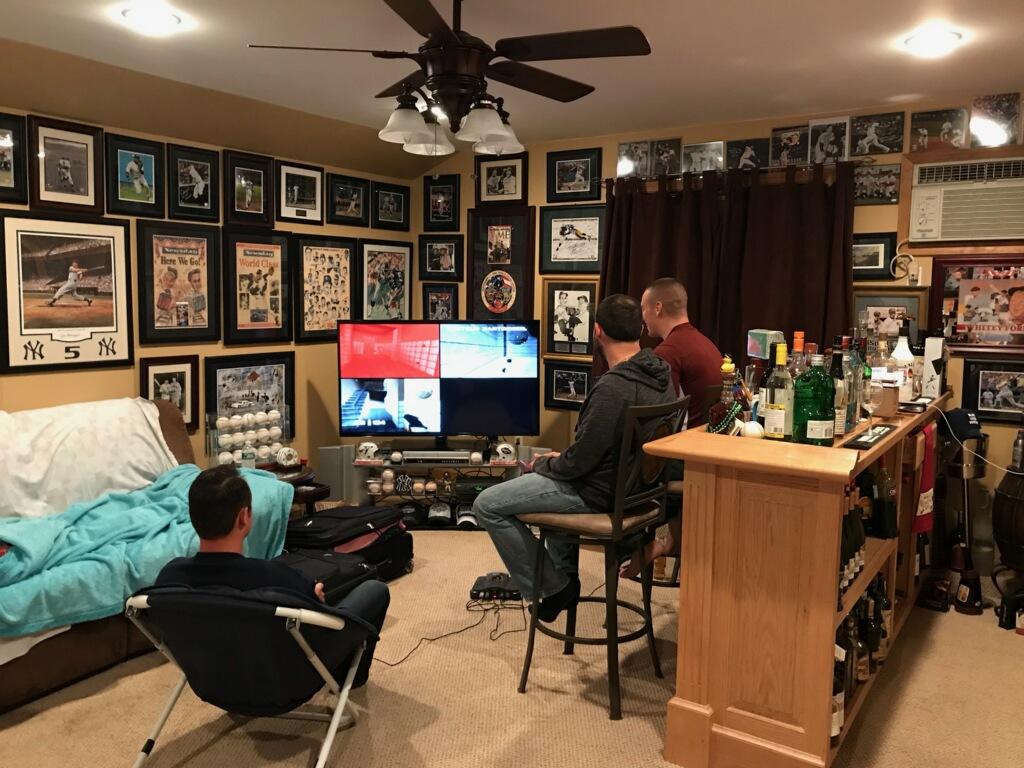 After hours in the NY sports cave, playing Goldeneye (400 am/LI) r