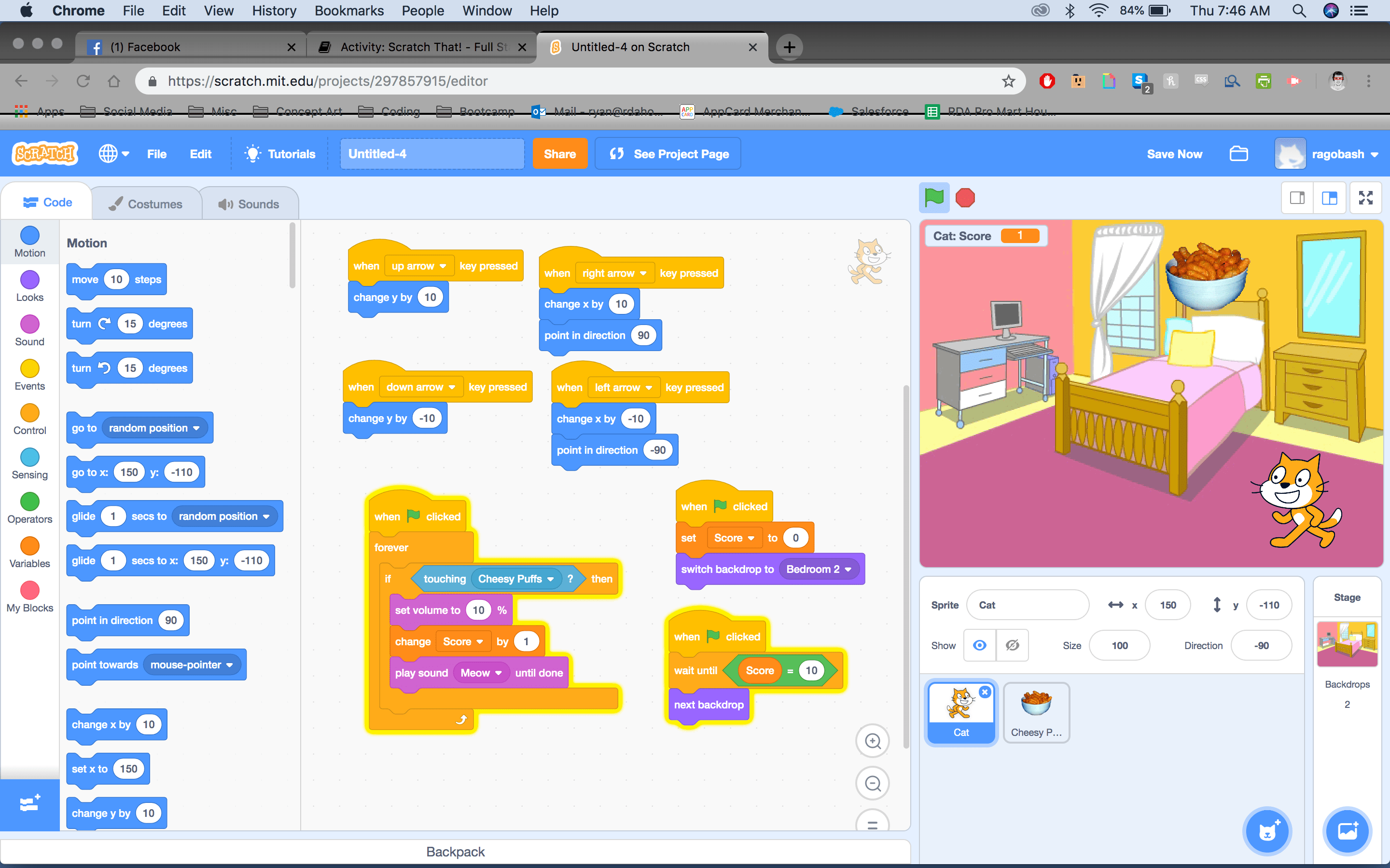 Problem with "score" variable working scratch