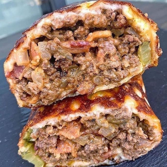 BACON CHEESEBURGER BURRITO KetoCookingAndStuff