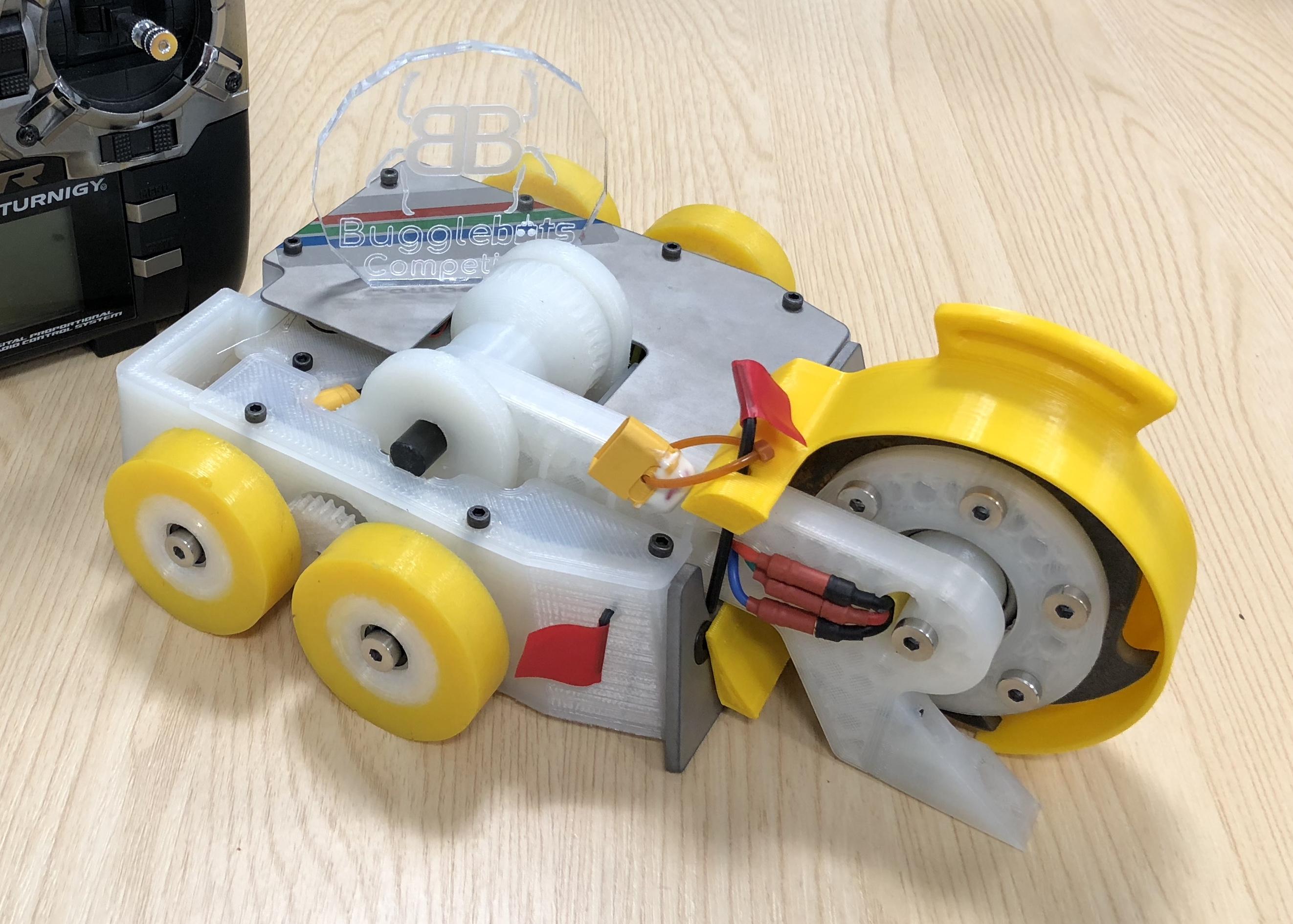 I built a mostly 3d printed beetleweight combat robot (1.5kg) for