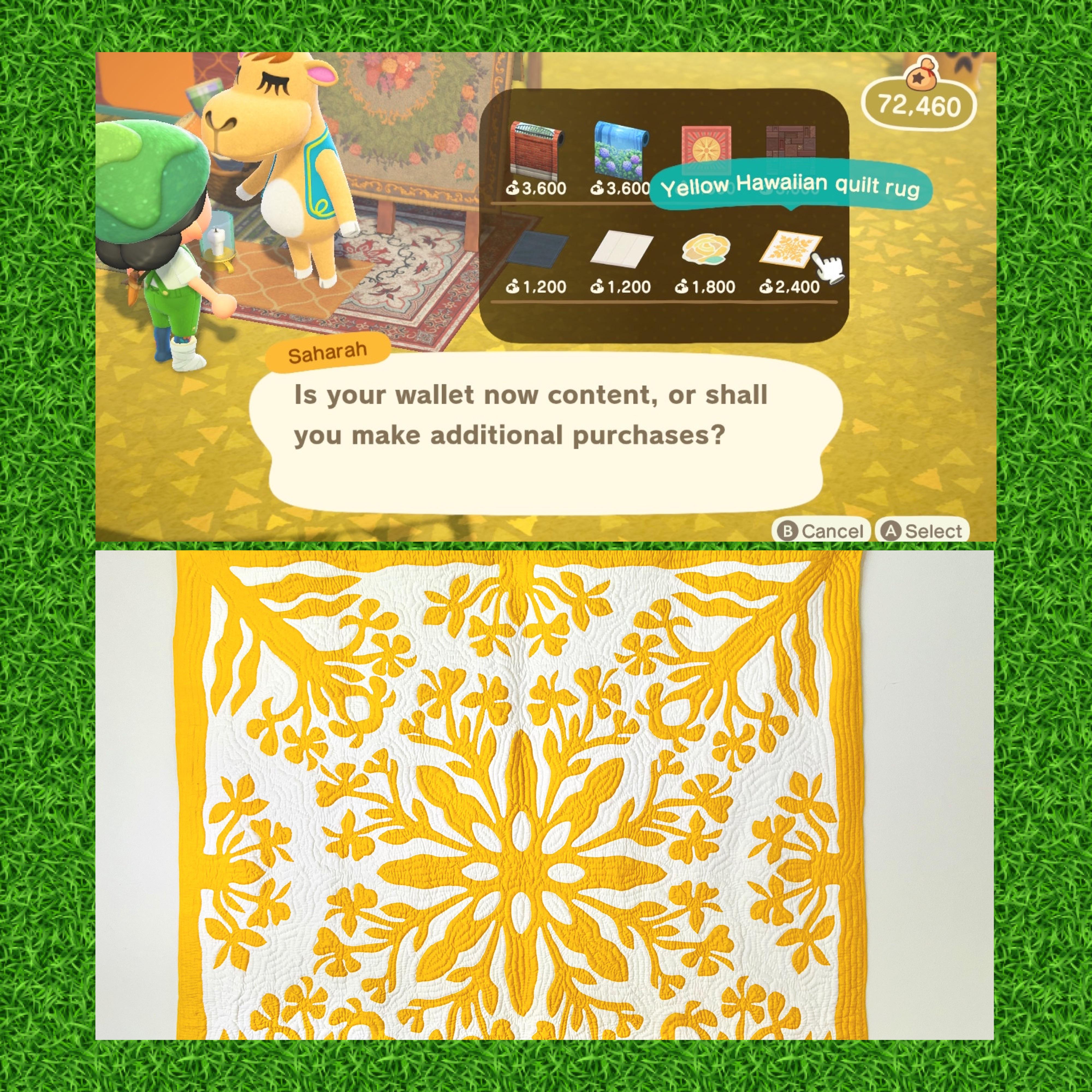 I have Saharah’s new Hawaiian quilt hanging on the wall of my IRL