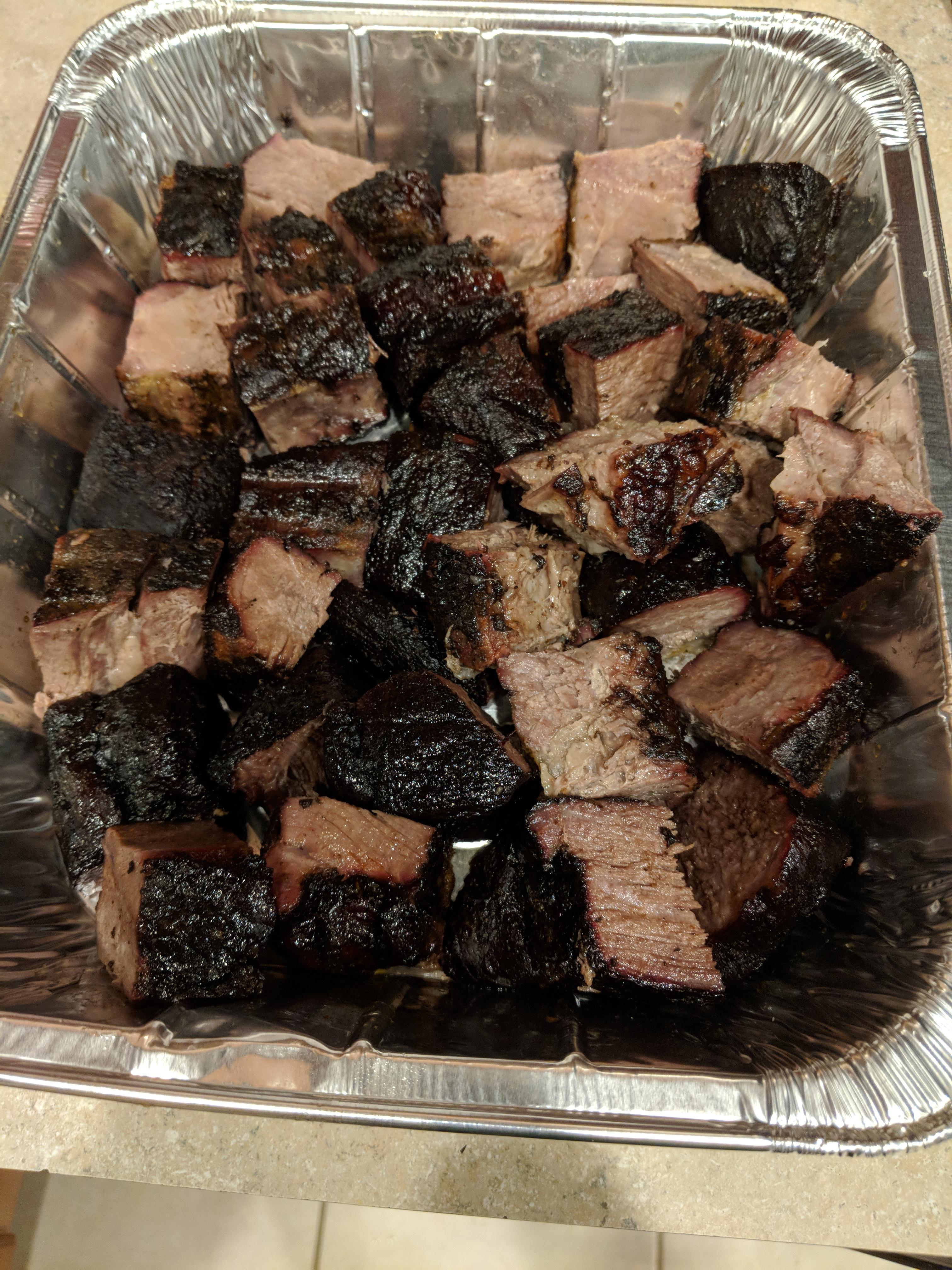 Chuck roast burnt ends. Presauced. r/BBQ