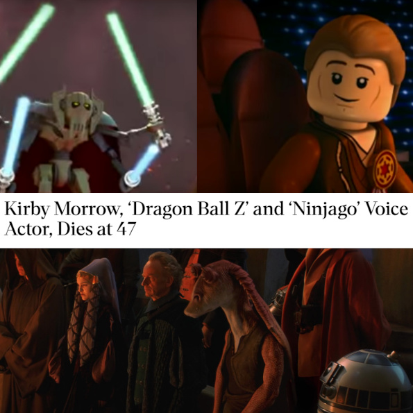 RIP Kirby Morrow, voice of Anakin and Grievous in Lego movies, among