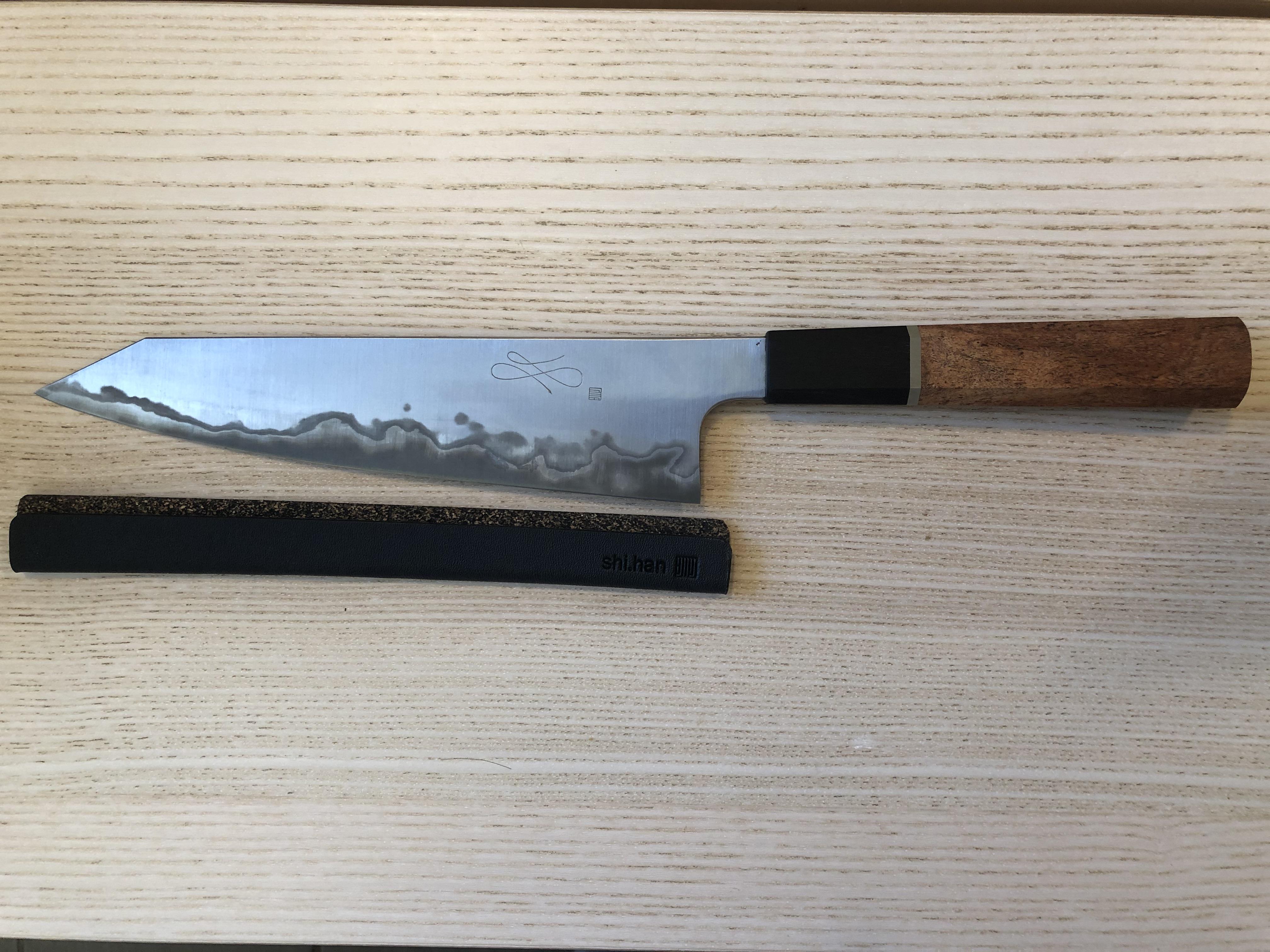 NKD! 210mm Ktip Gyuto from Shihan Fine Knives, with a custom madrone handle r/chefknives