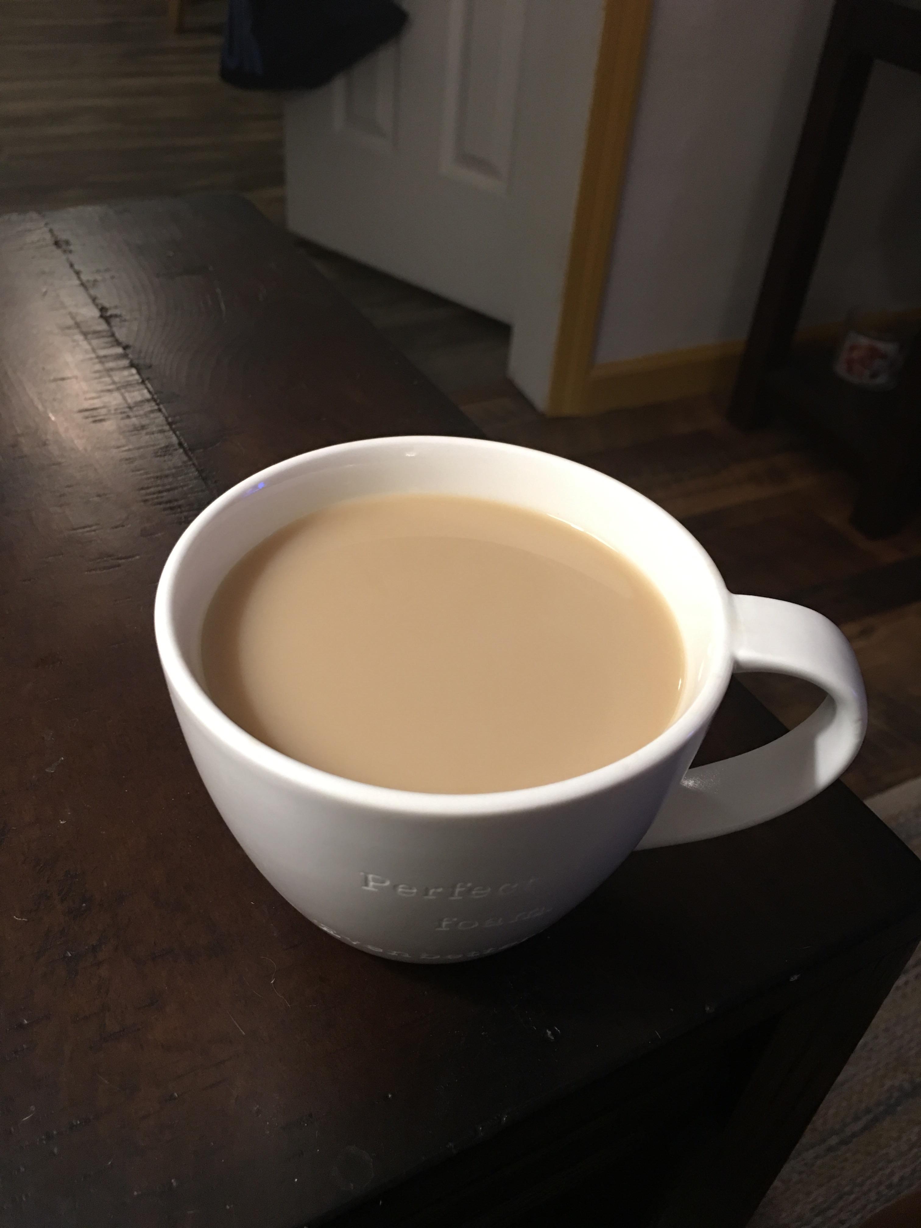 I put too much milk in my coffee for my particular preference. r