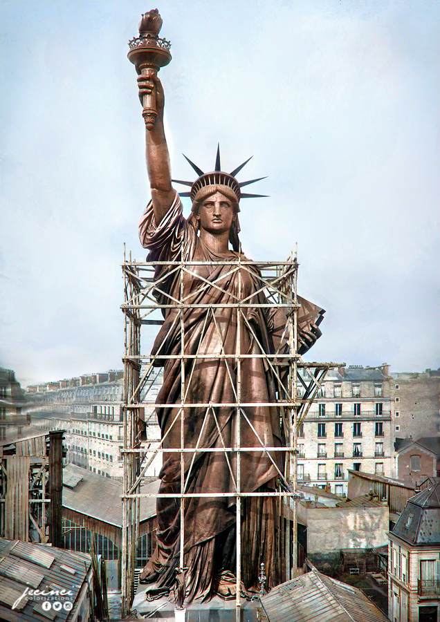 The Statue of Liberty Paris, France 1886 (before it was transported