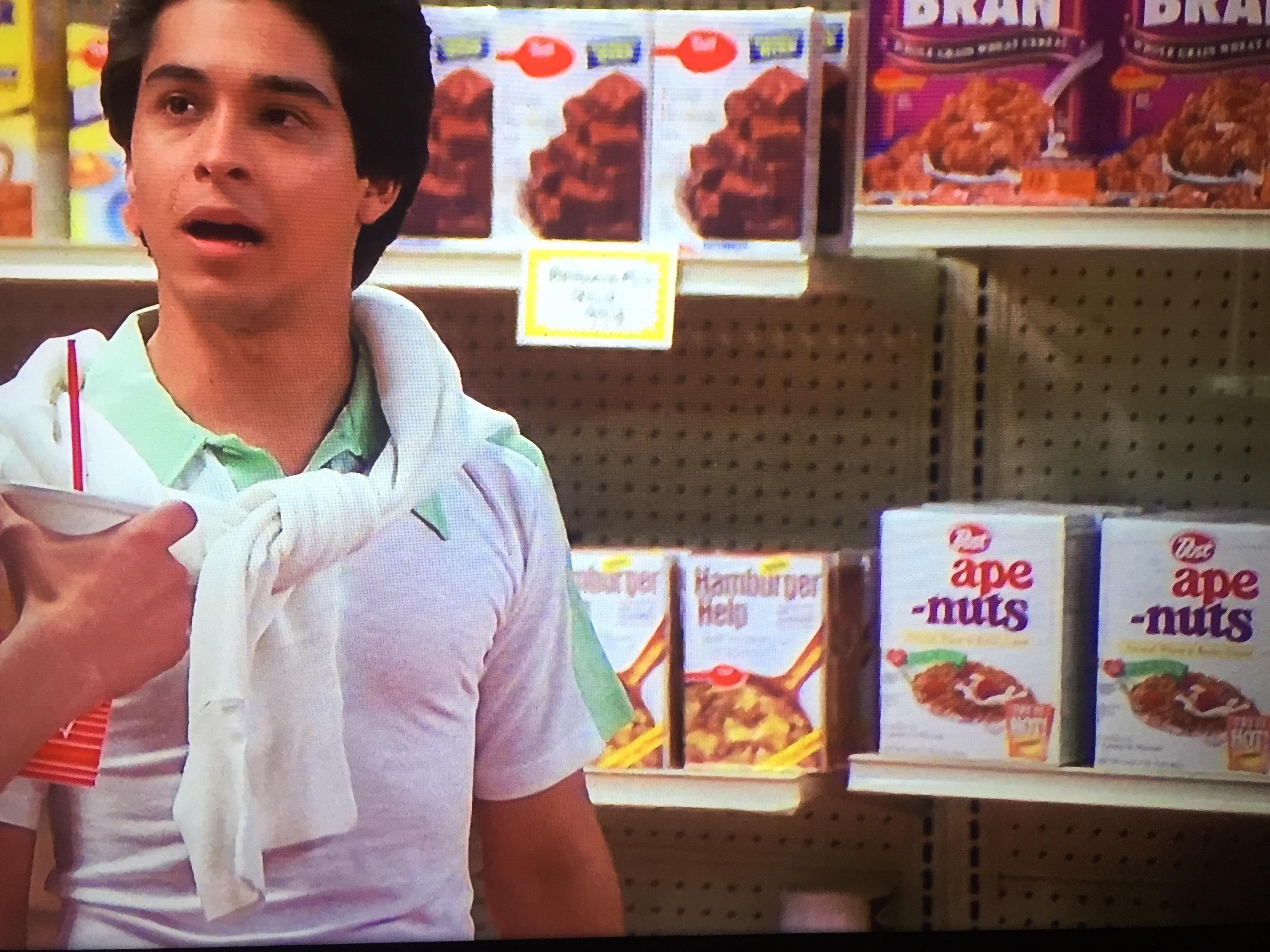 In S4 E6 of That 70's Show the shelves at the store are stocked with