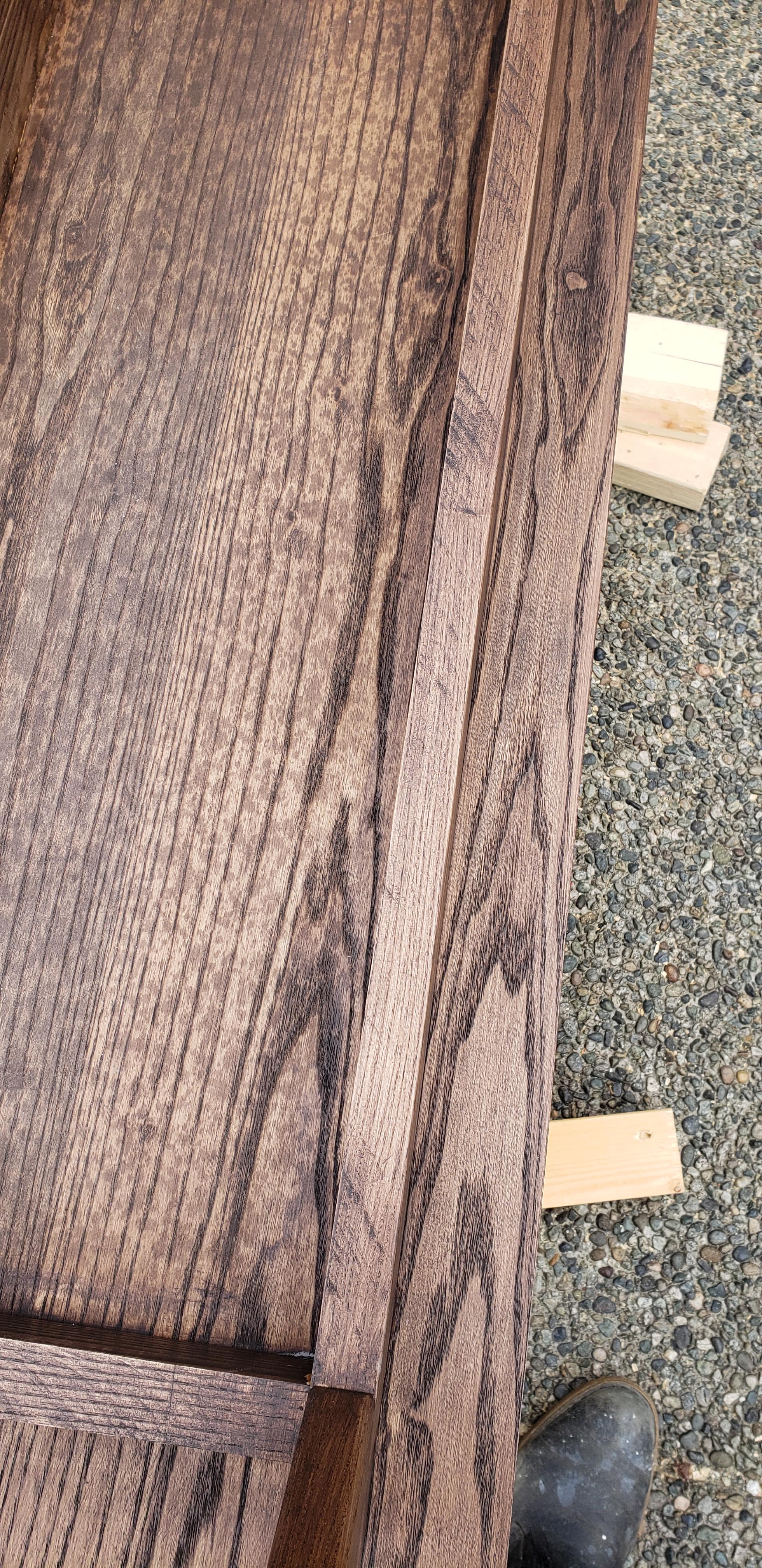 Sanding (right) vs not sanding (left) hardwood veneer plywood r