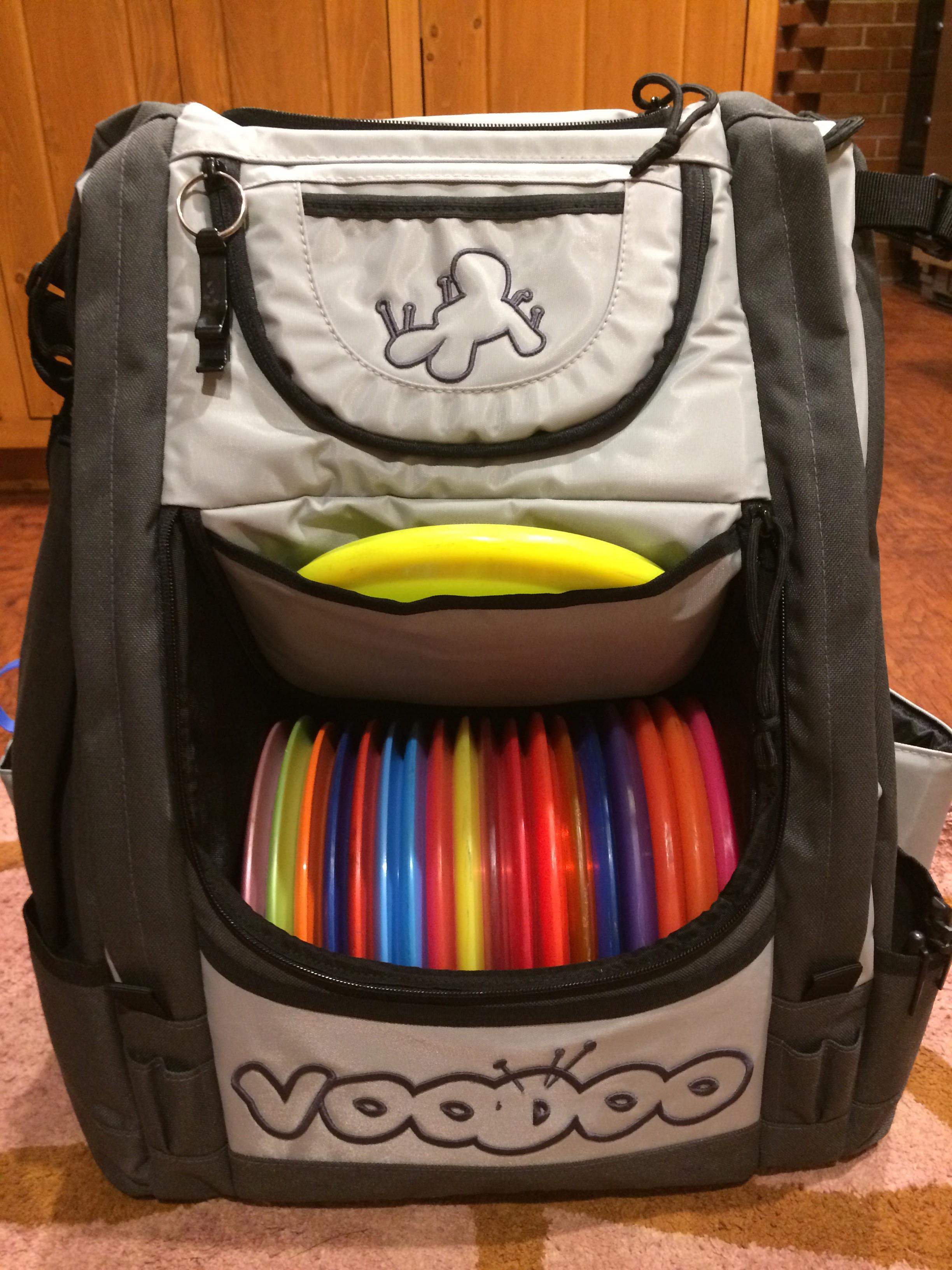 Finally upgraded the bag to a Voodoo Spinal Tap 3 r/discgolf