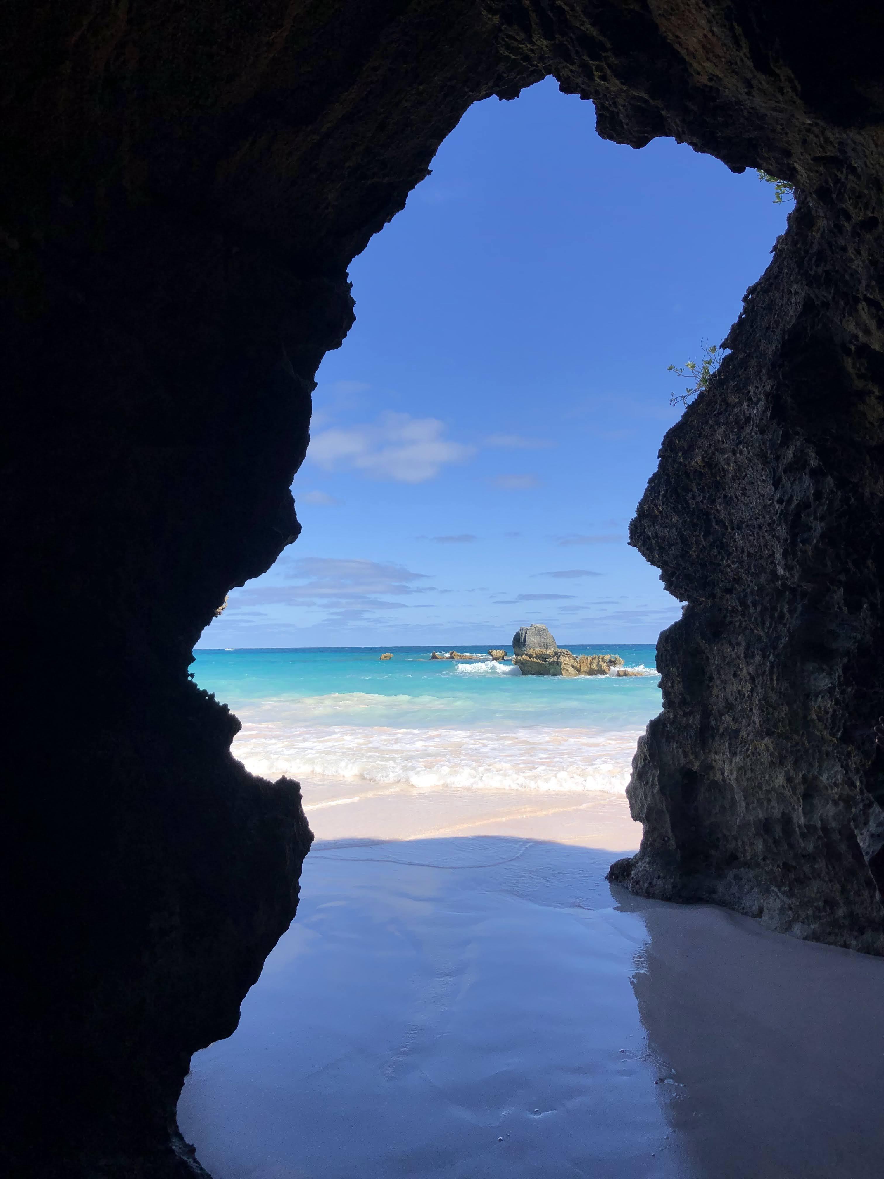 A secluded cave in Horseshoe Bay, Bermuda March, 2022 [3024 x 4032] OC