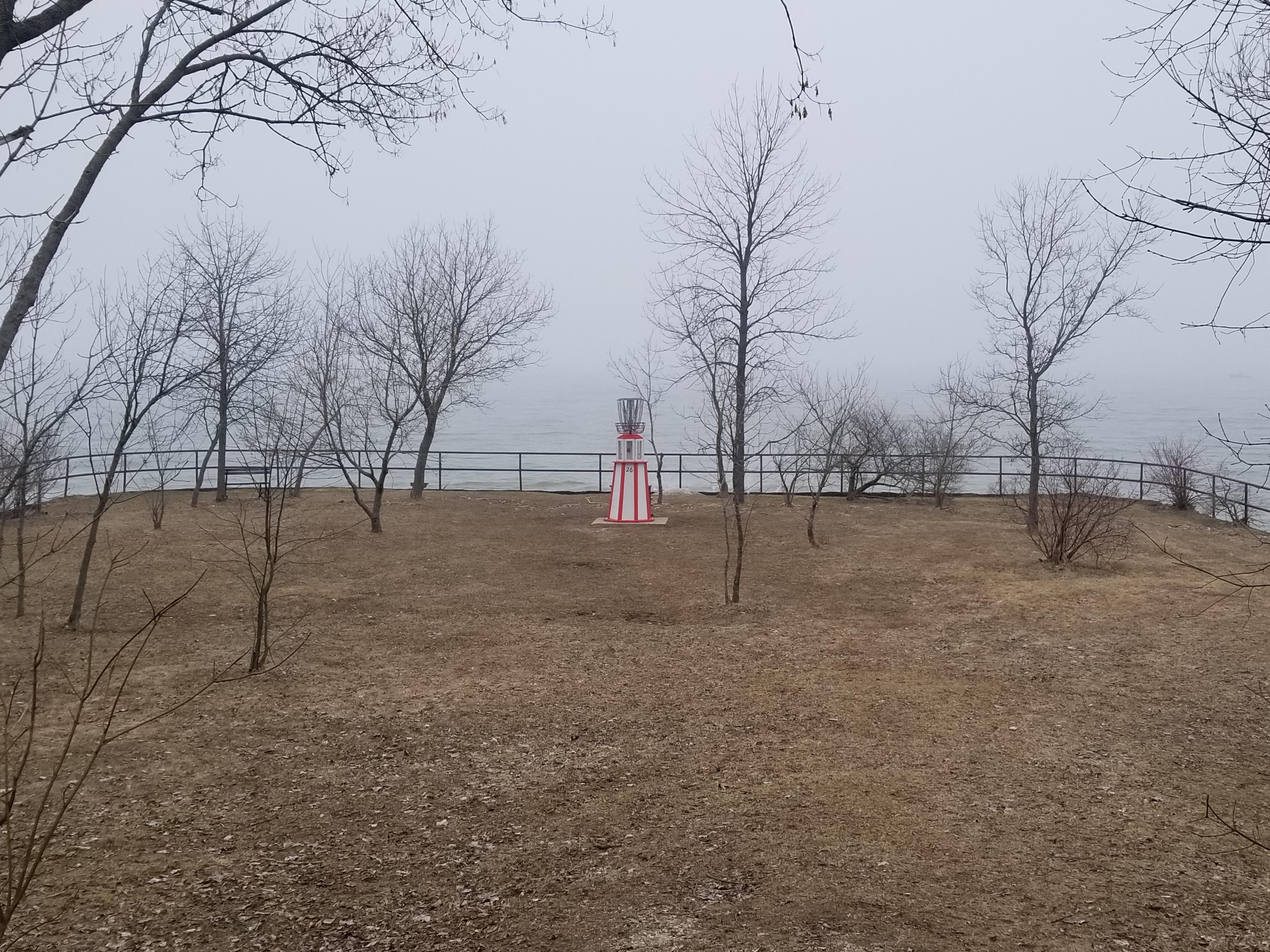 The lighthouse hole, Silver Creek Park, Manitowoc, WI. The green