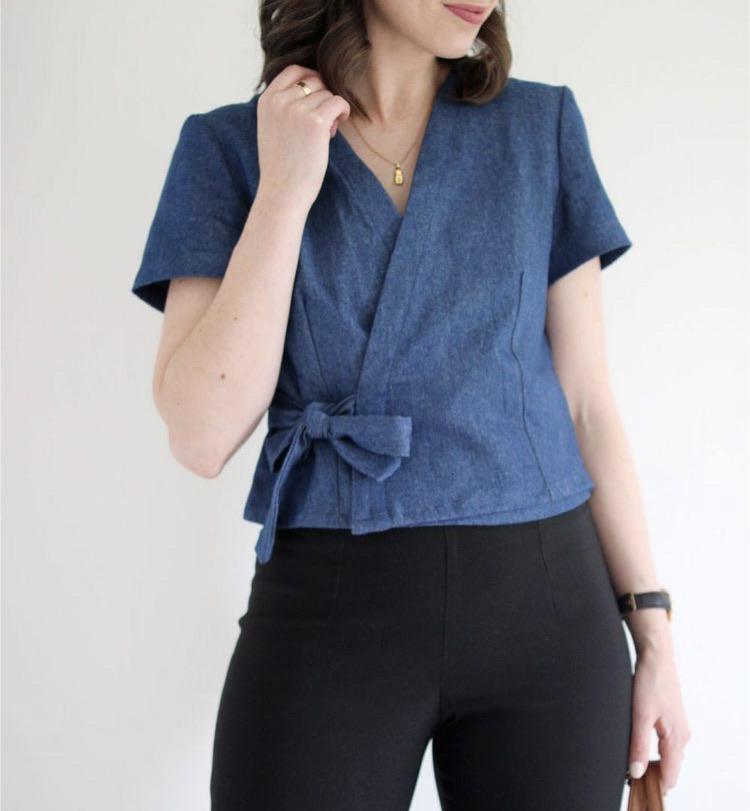 Currently obsessed with kimono style wrap shirts if anyone knows of a