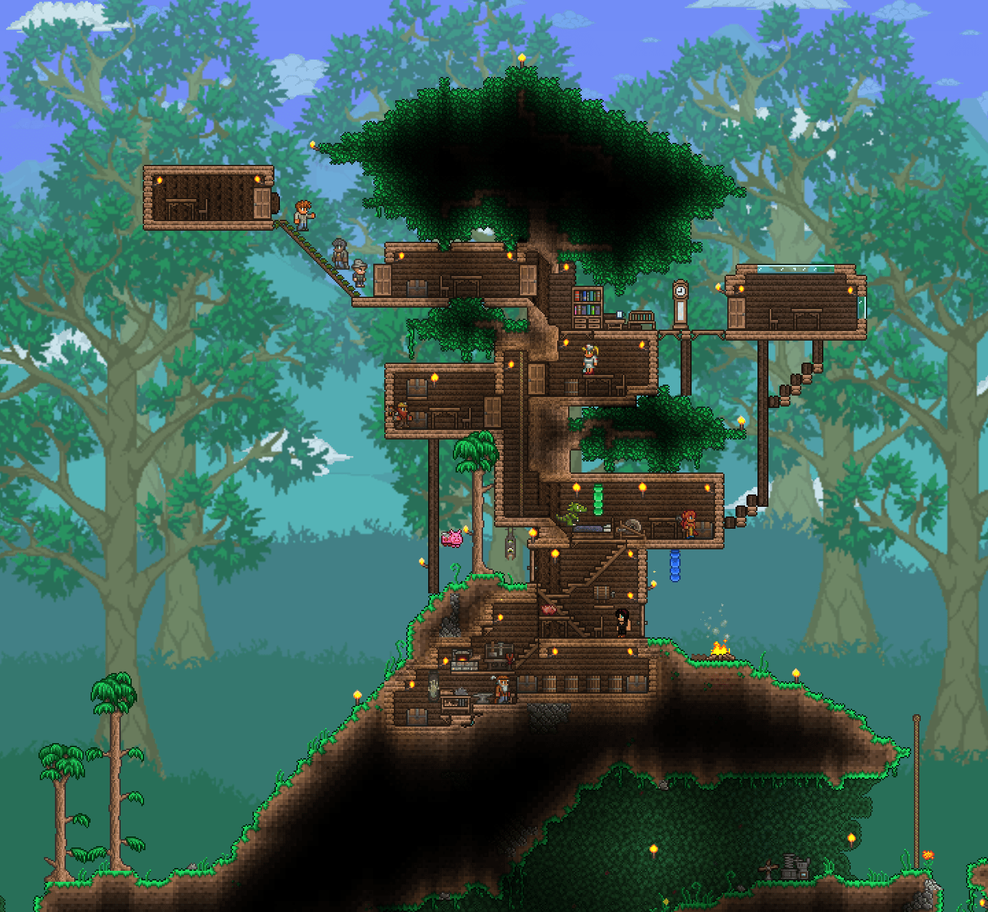 My first tree house. : r/Terraria