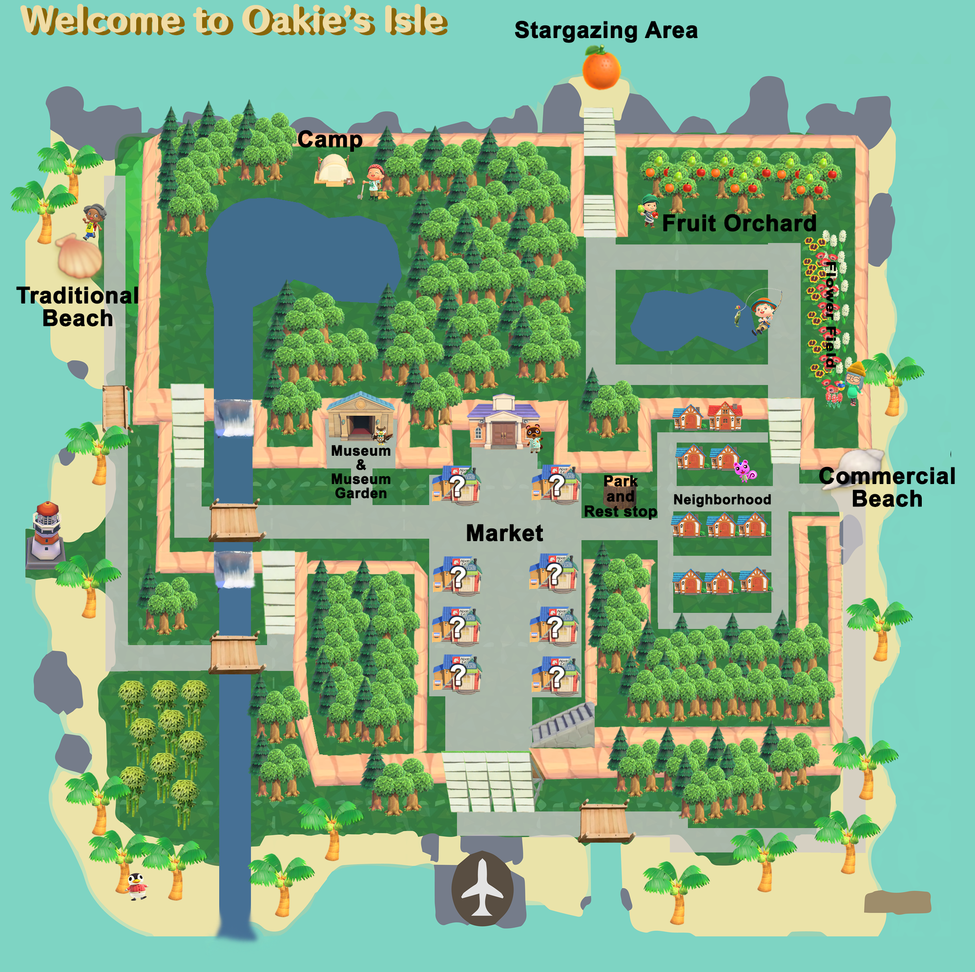I might've went a little too hard on my island mockup. AnimalCrossing