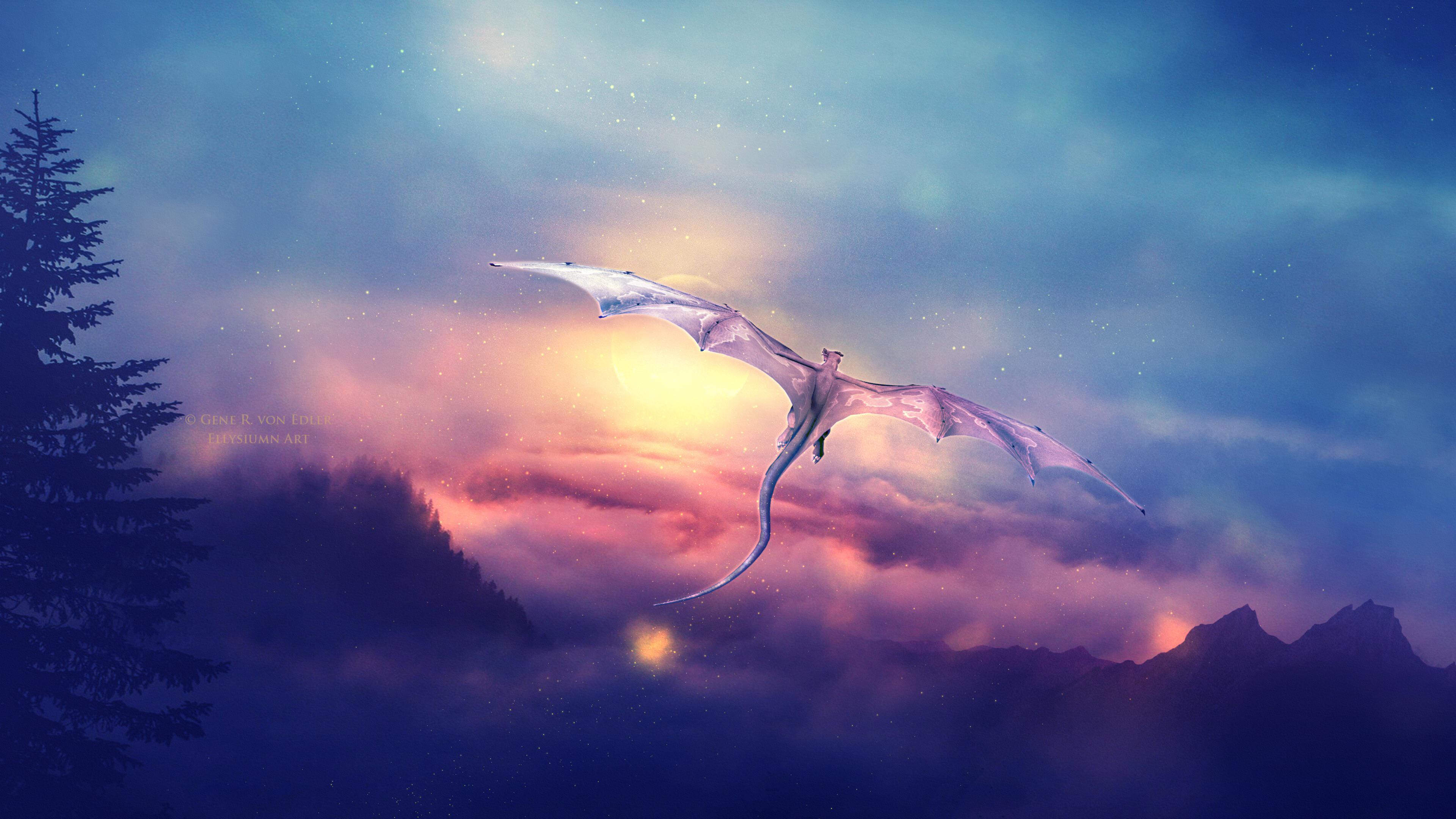 Dragon Flying Over [3840×2160] HD Wallpapers