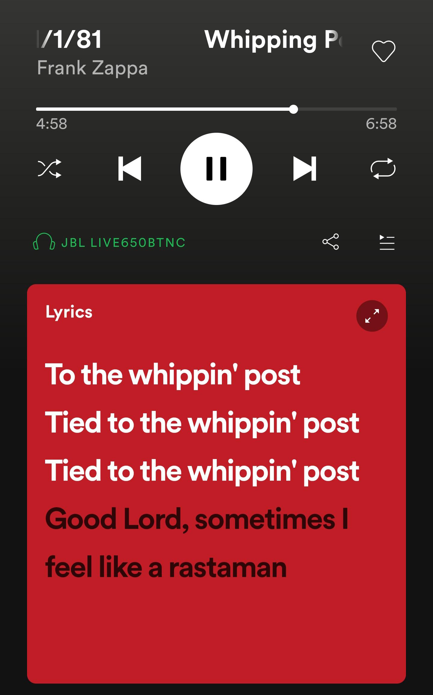 Looks like Spotify's new lyrics feature still needs some fine tuning