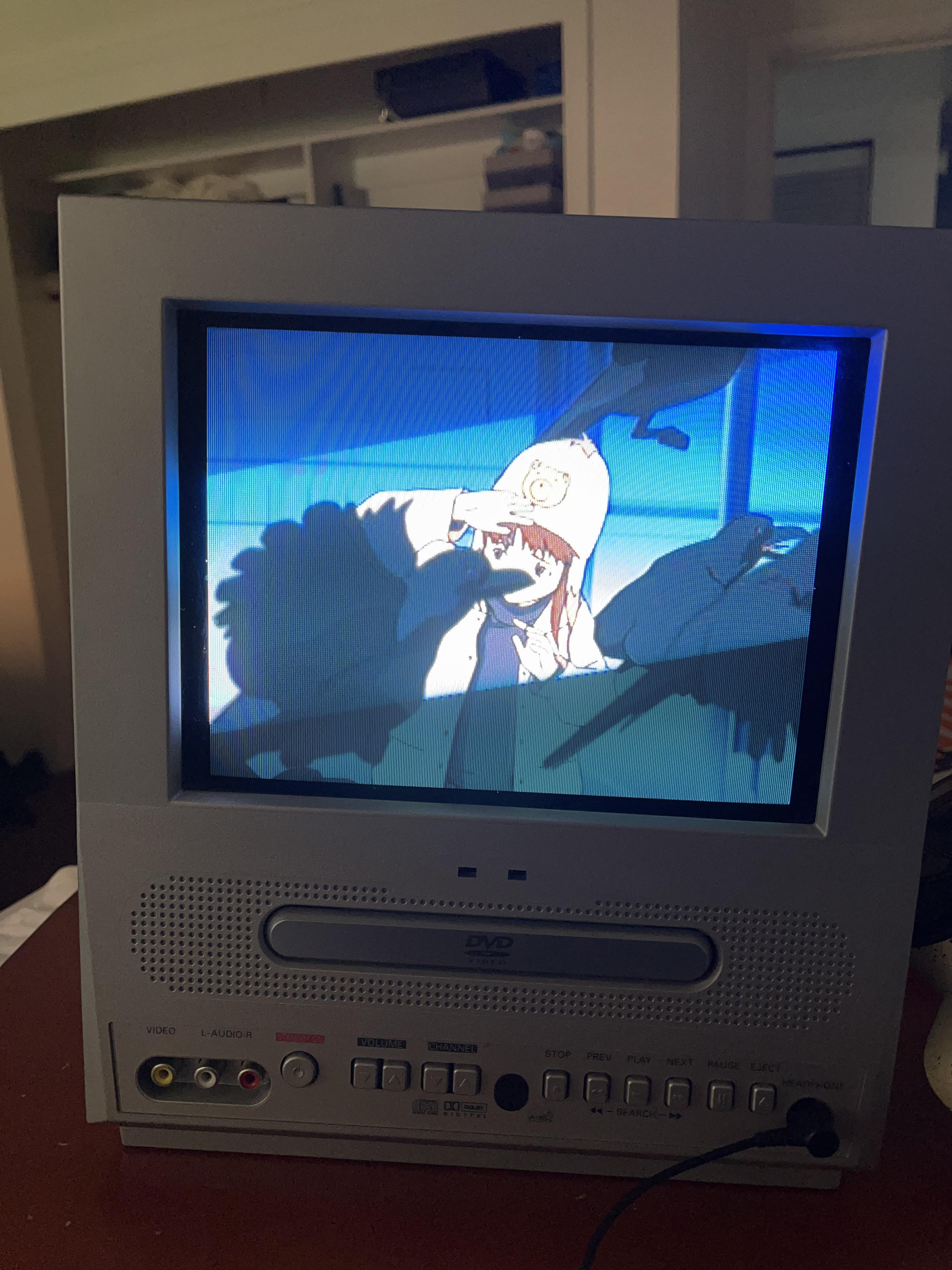 Watching Lain first time on old crt, without subs or dubs because I