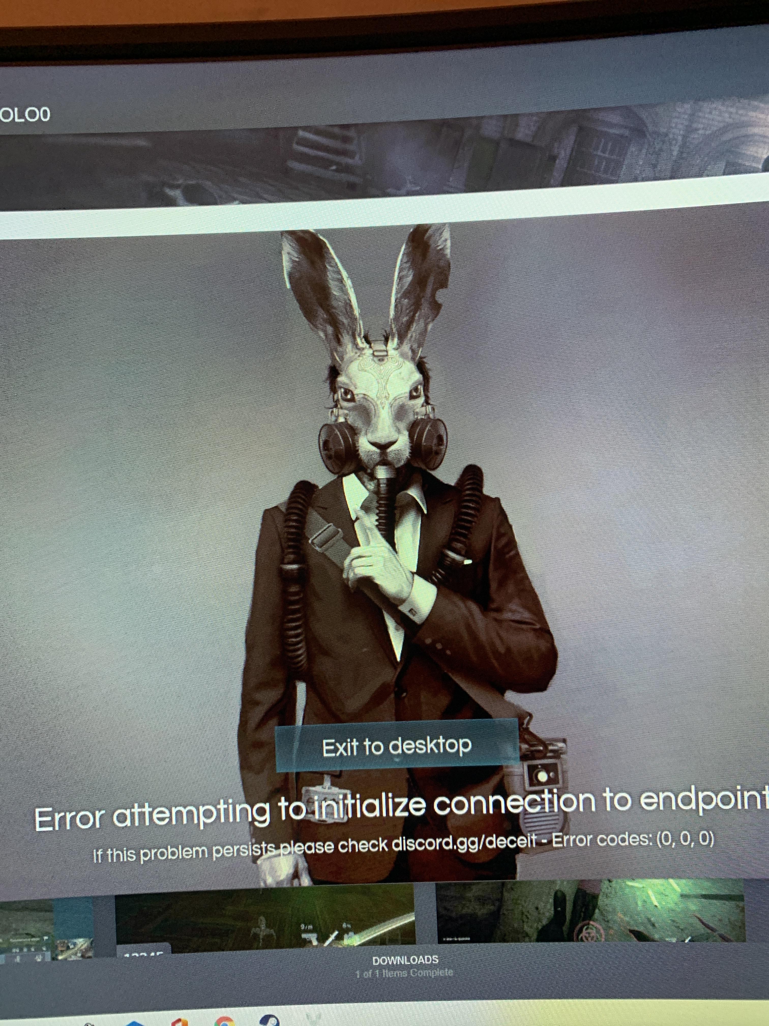 Deceit Won't Run, I Just Downloaded It And Everytime I Try It Says “Error Attempting To Initialize Connection To Endpoint.” Does Anyone Know How To Fix This? : R/Playdeceit