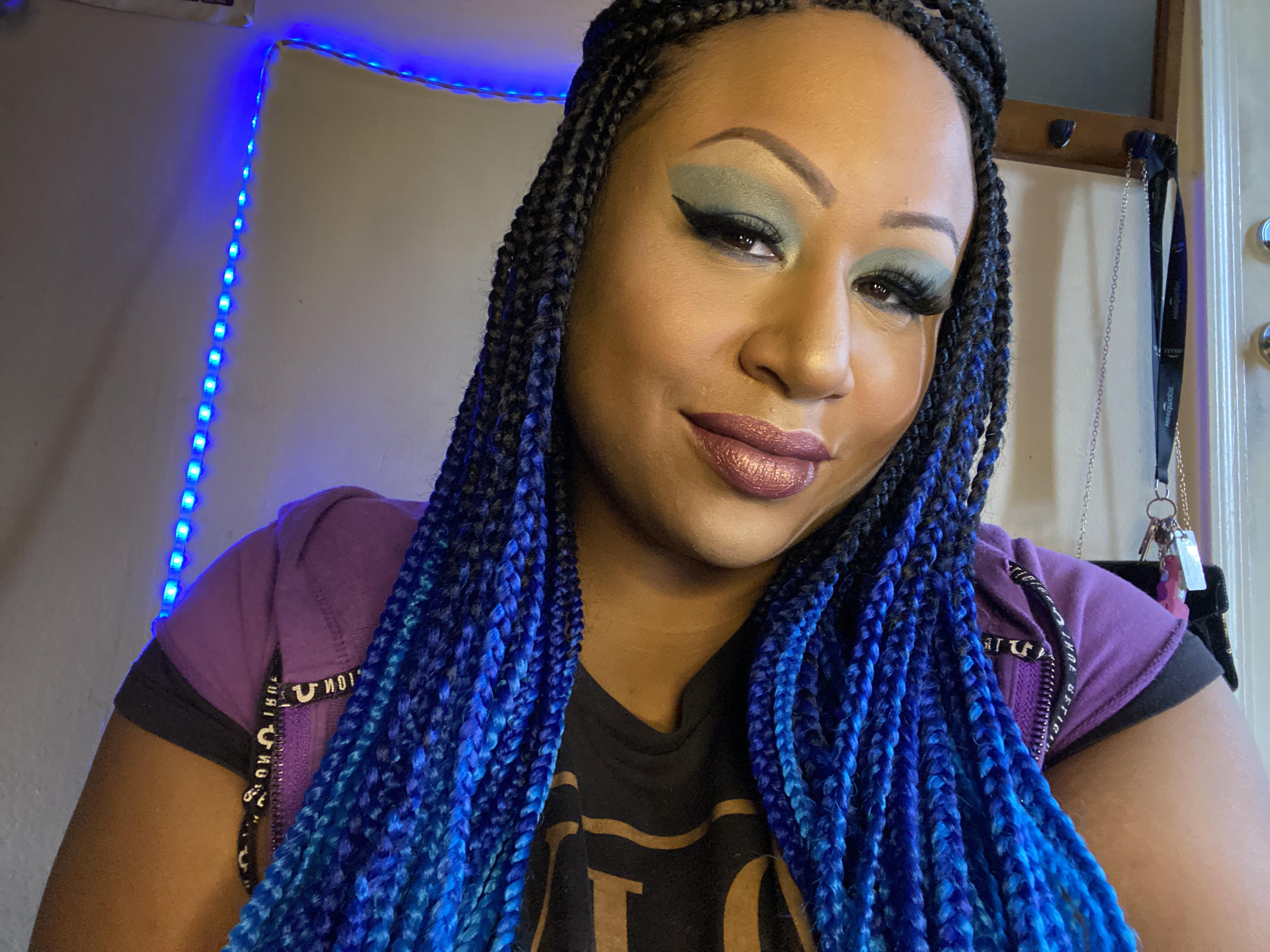 Light Blue Box Braids