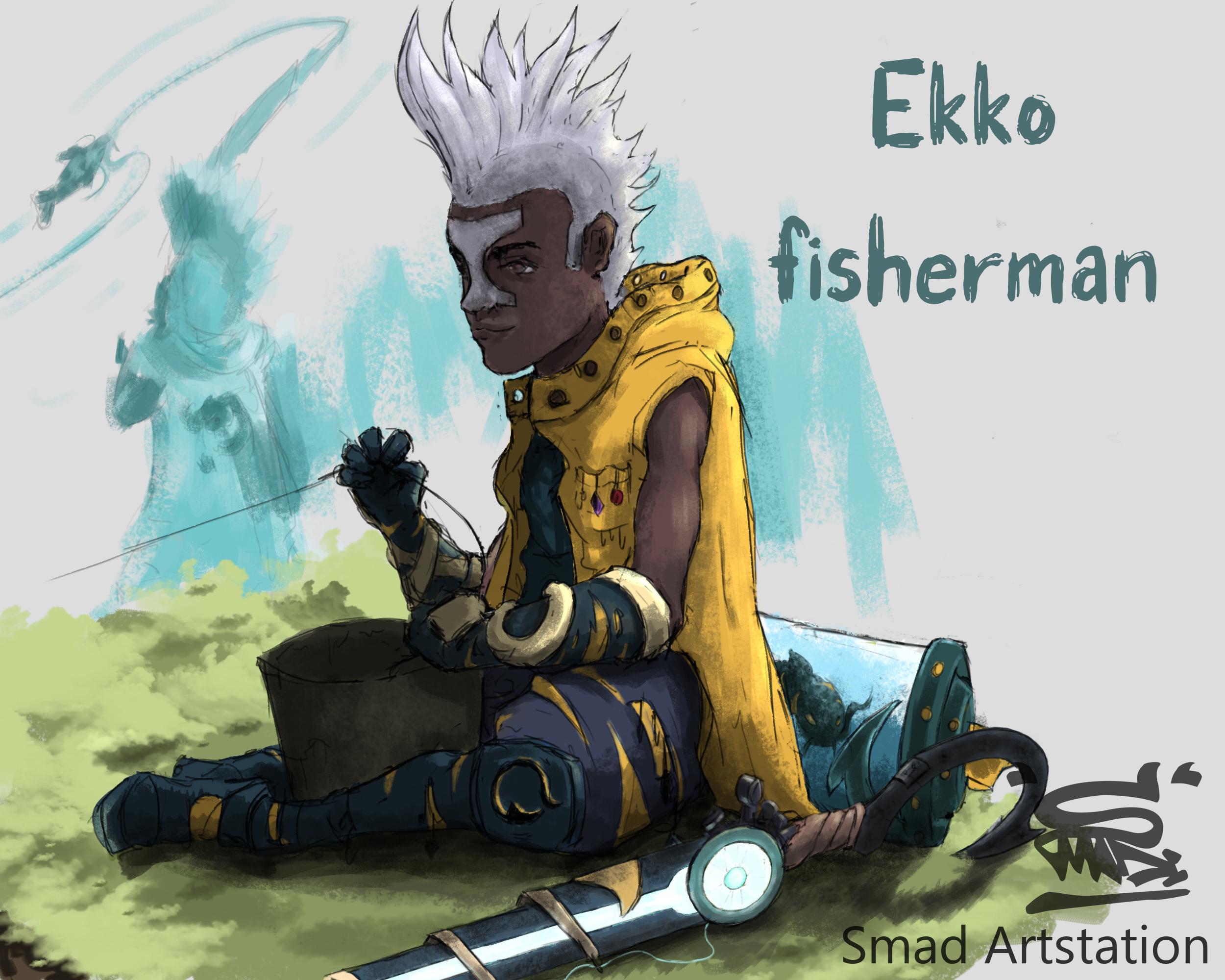 EKKO FISHERMAN Concept art (Legendary skin) League of Legends Games Guide